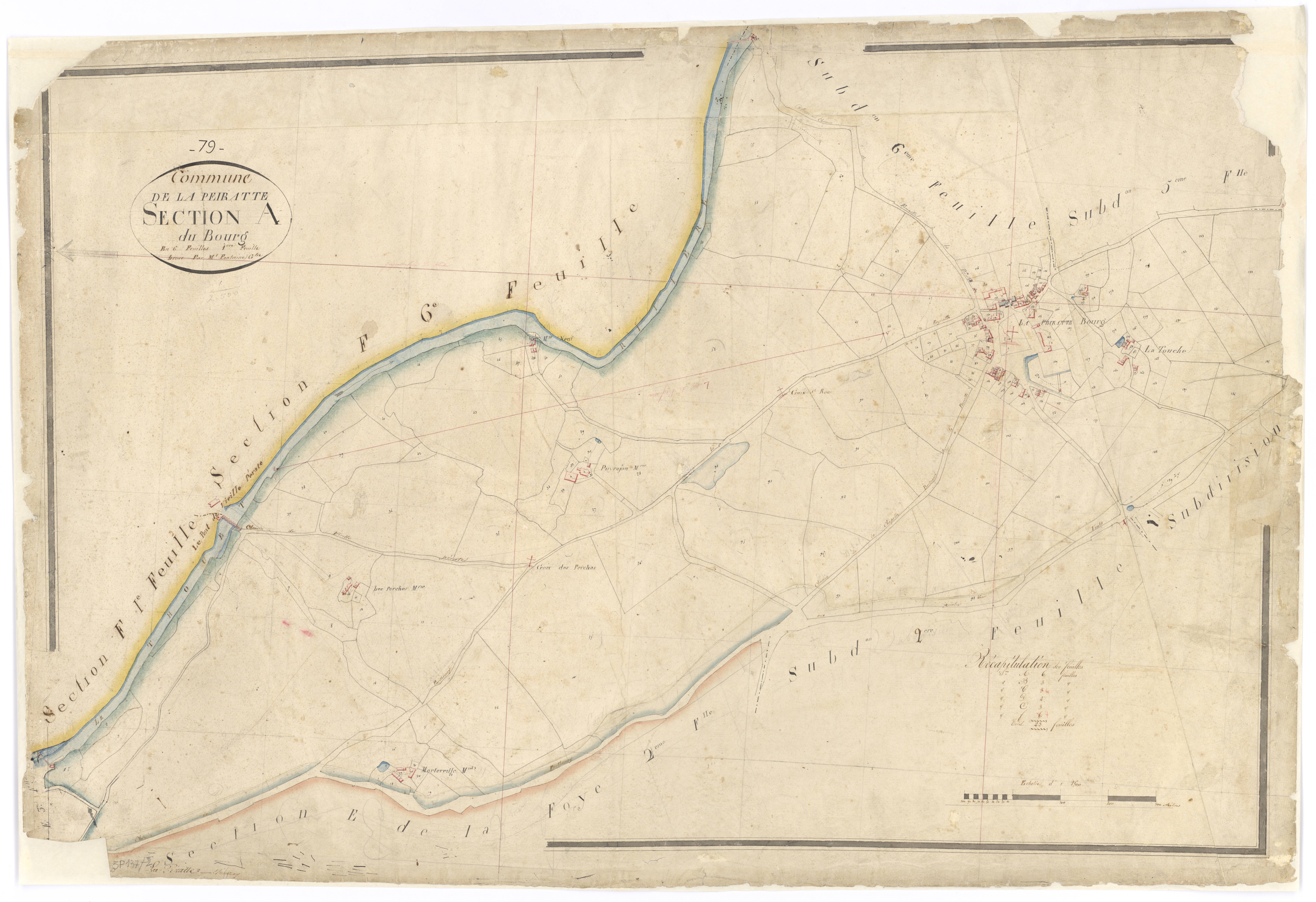 La Peyratte - FRAD079_CADASTRE_NAPOLEONIEN Section A1 dite du Bourg