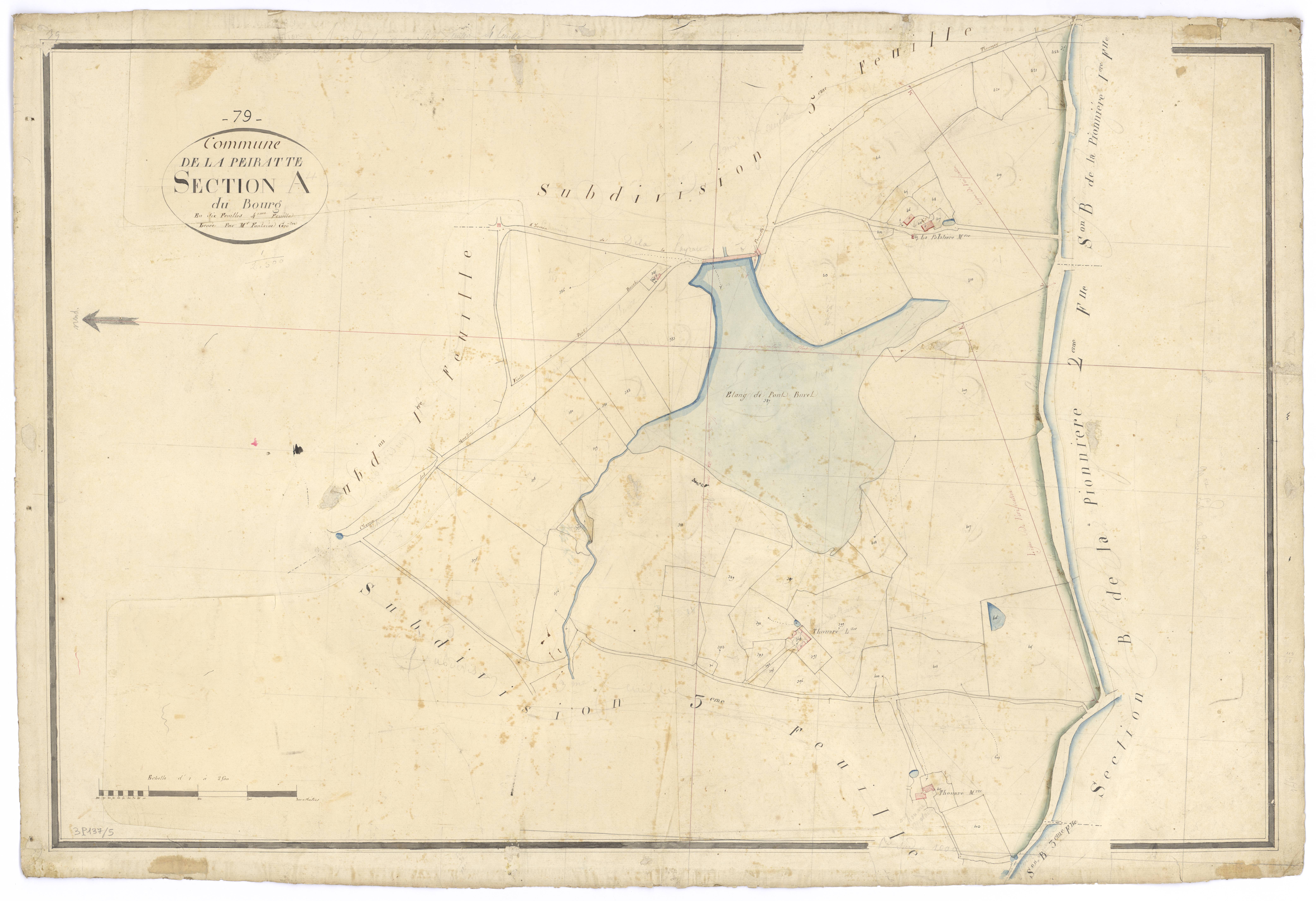 La Peyratte - FRAD079_CADASTRE_NAPOLEONIEN Section A4 dite du Bourg