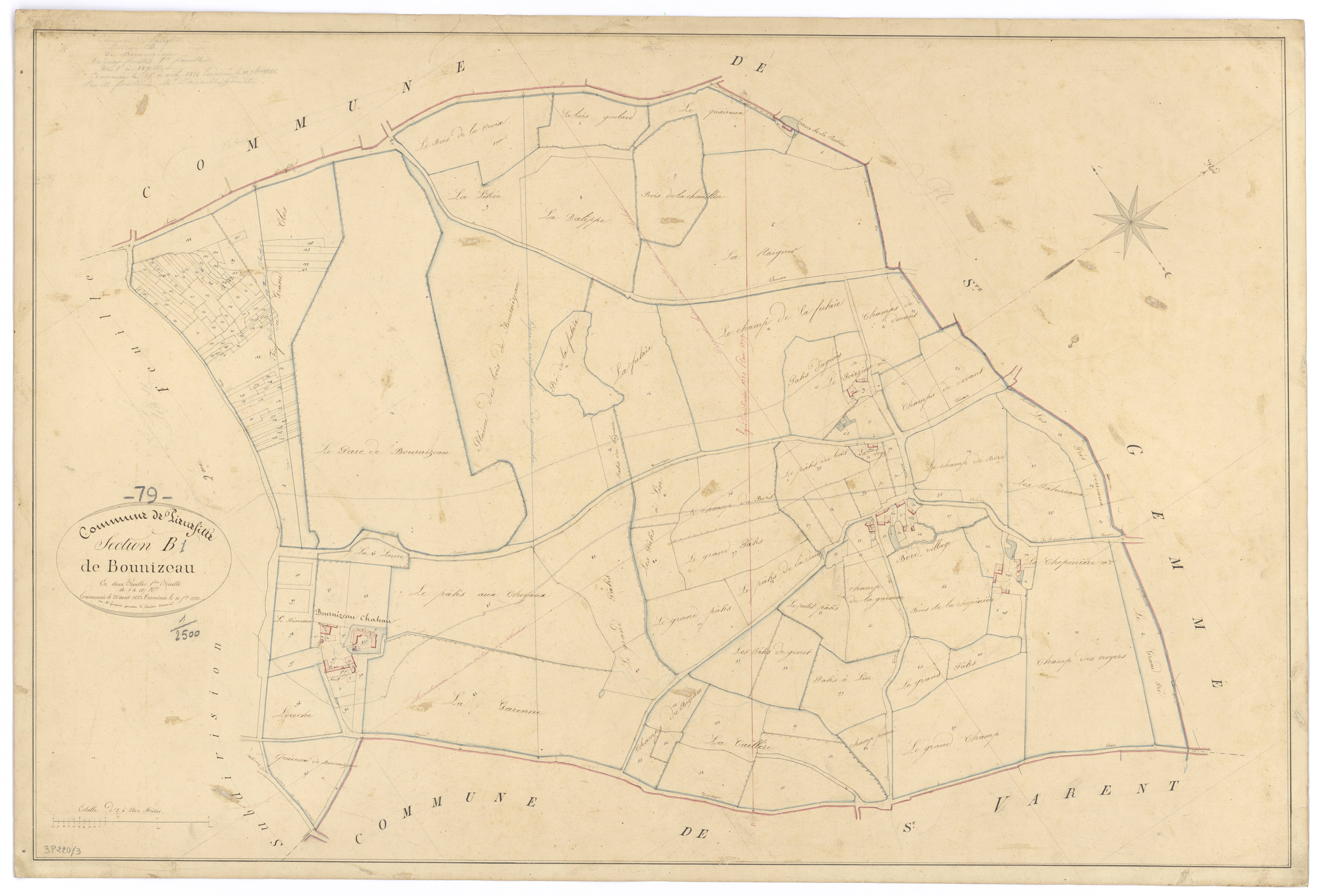 Pierrefitte - FRAD079_CADASTRE_NAPOLEONIEN Section B1 dite de Bounizeau