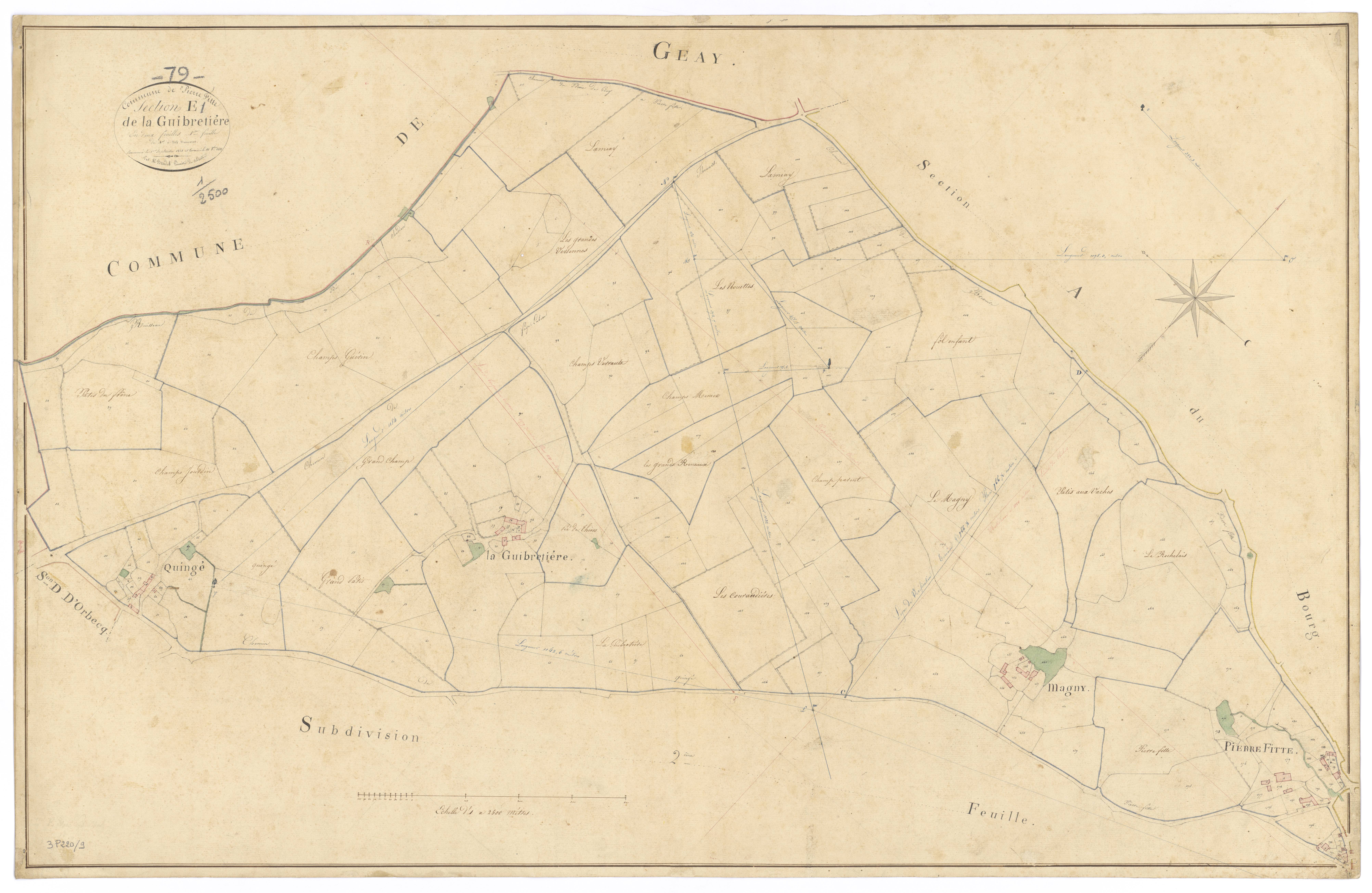 Pierrefitte - FRAD079_CADASTRE_NAPOLEONIEN Section E1 dite de la Guibretière