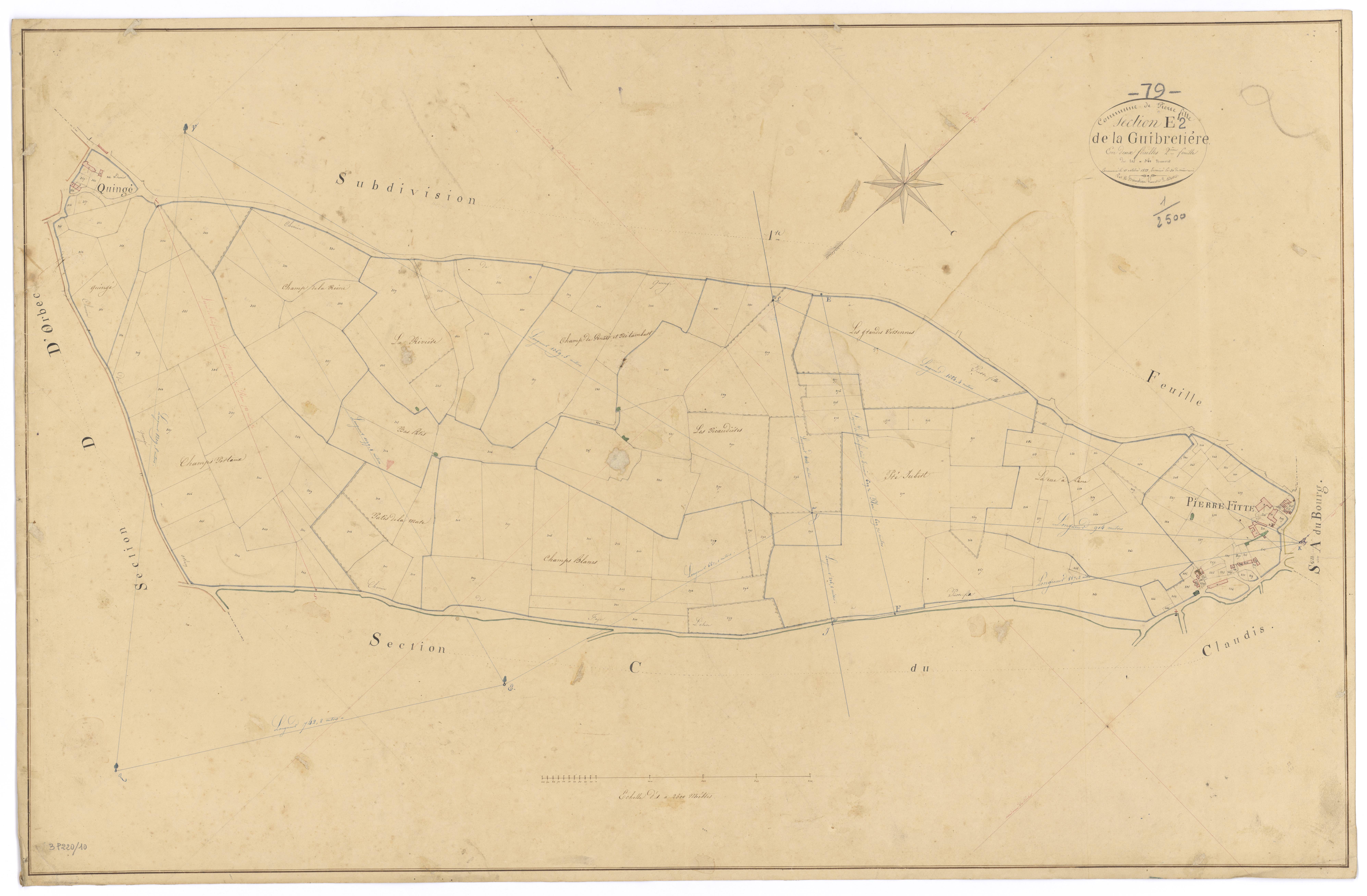 Pierrefitte - FRAD079_CADASTRE_NAPOLEONIEN Section E2 dite de la Guibretière