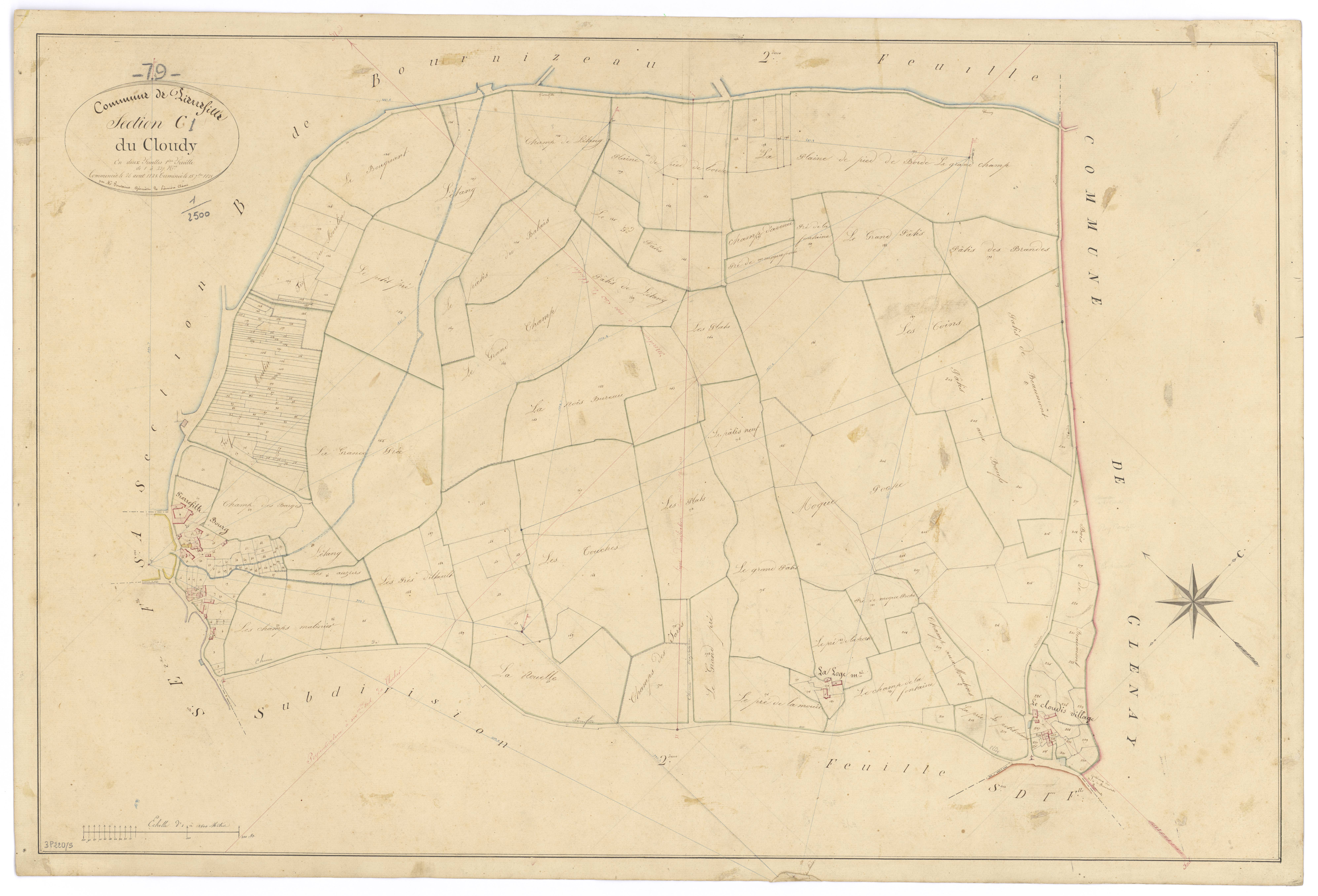 Pierrefitte - FRAD079_CADASTRE_NAPOLEONIEN Section C1 dite du Cloudy 