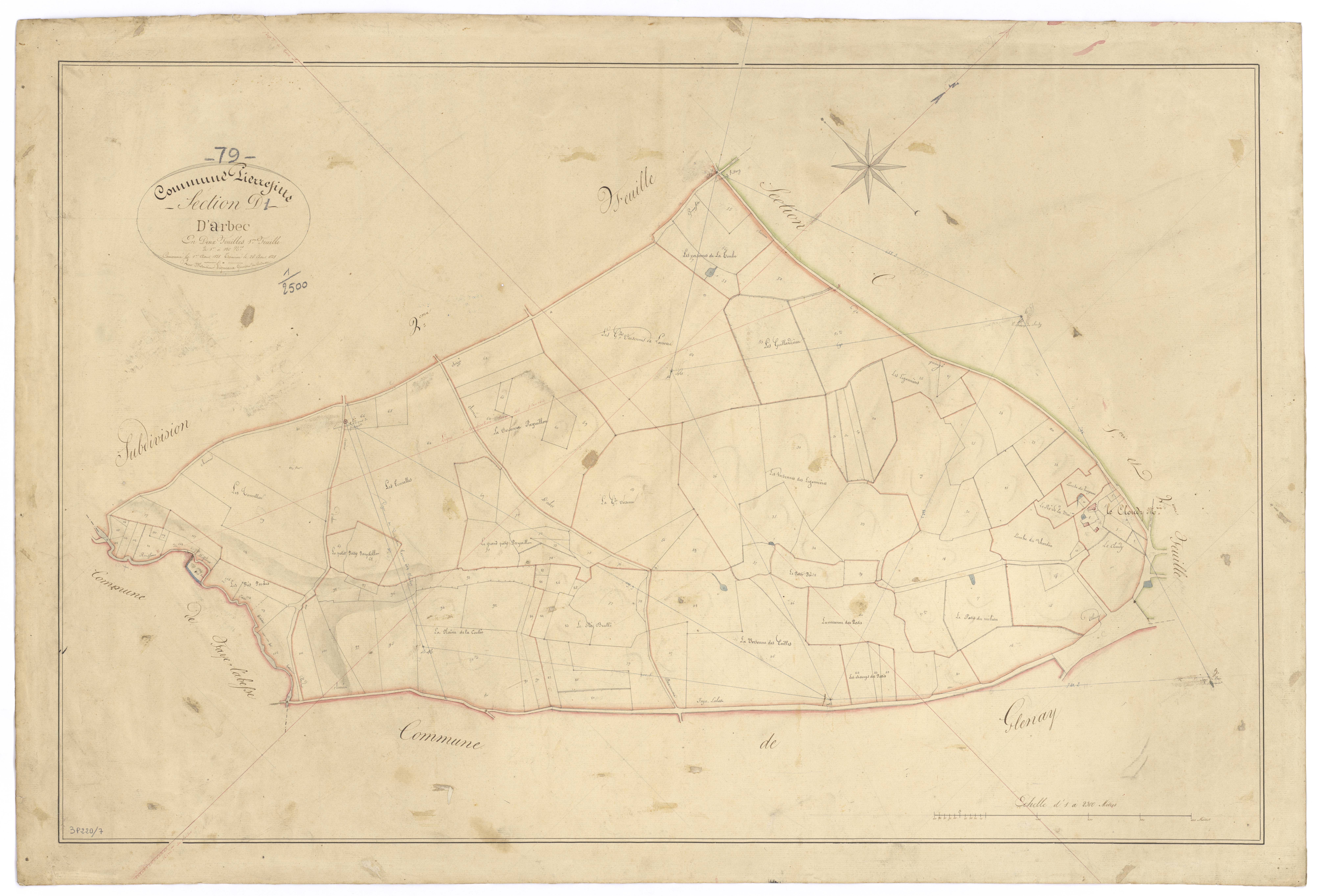 Pierrefitte - FRAD079_CADASTRE_NAPOLEONIEN Section D1dite d'Arbec