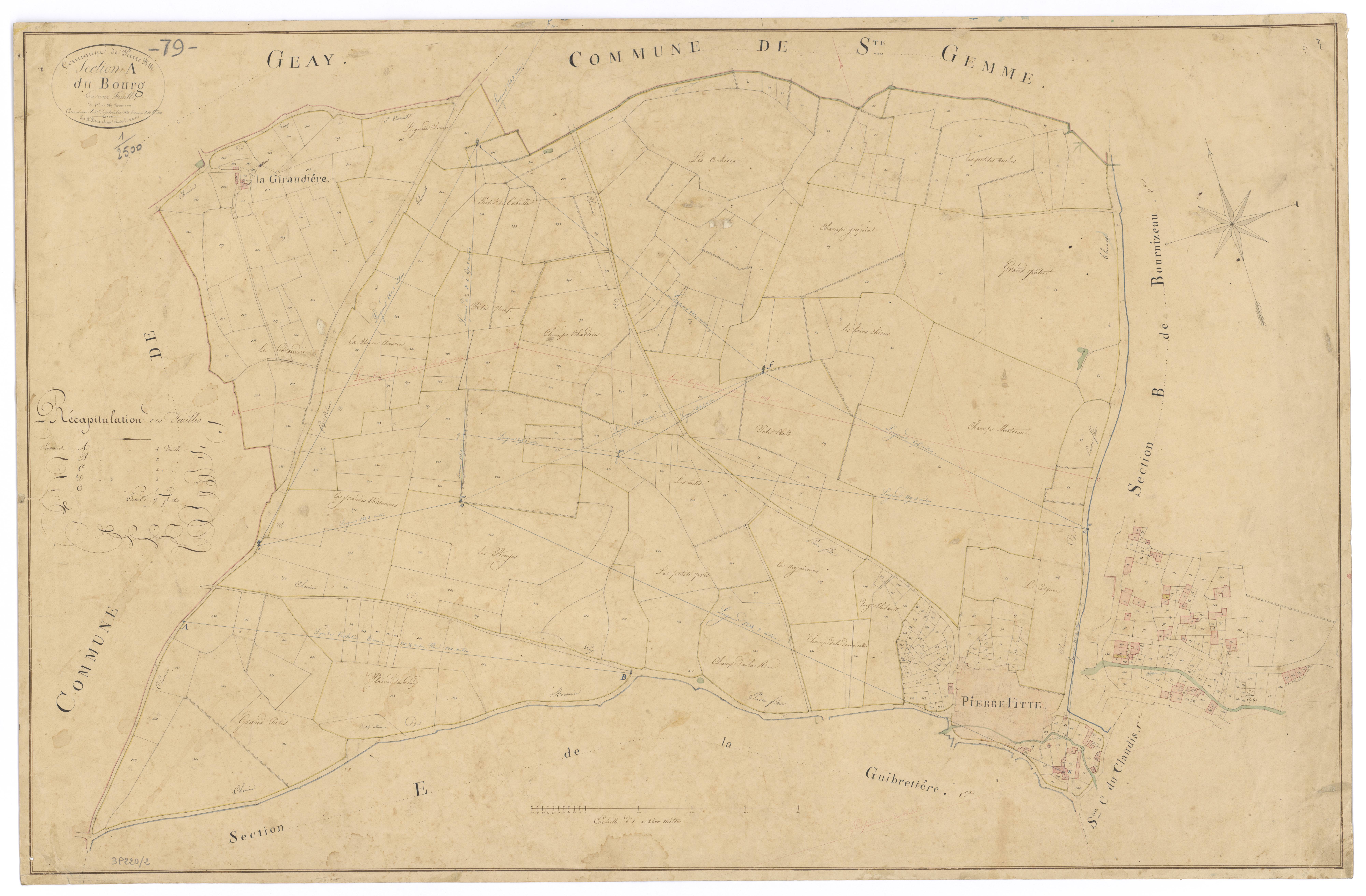 Pierrefitte - FRAD079_CADASTRE_NAPOLEONIEN Section A dite du Bourg 