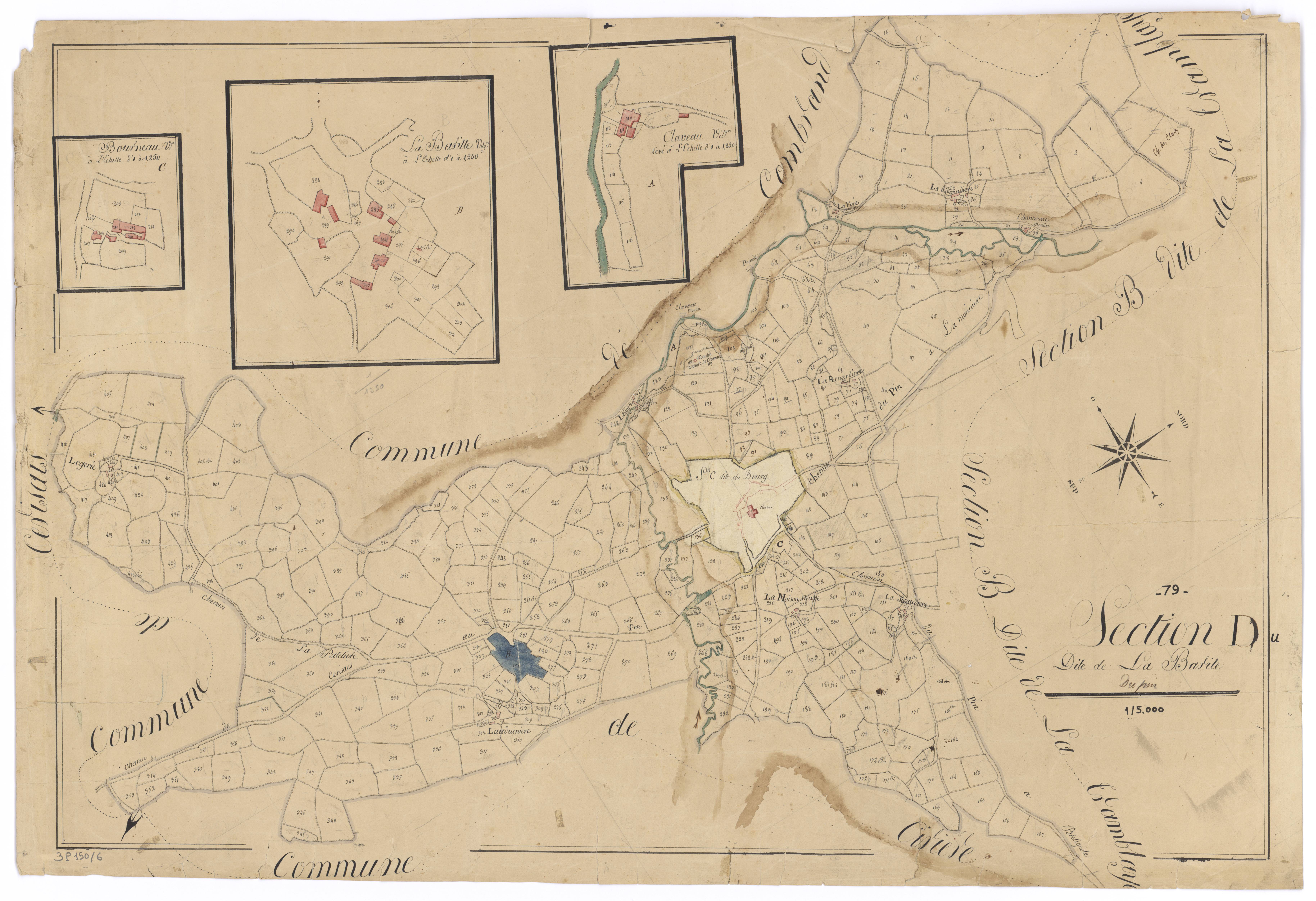 Le Pin - FRAD079_CADASTRE_NAPOLEONIEN Section D dite de la Barite