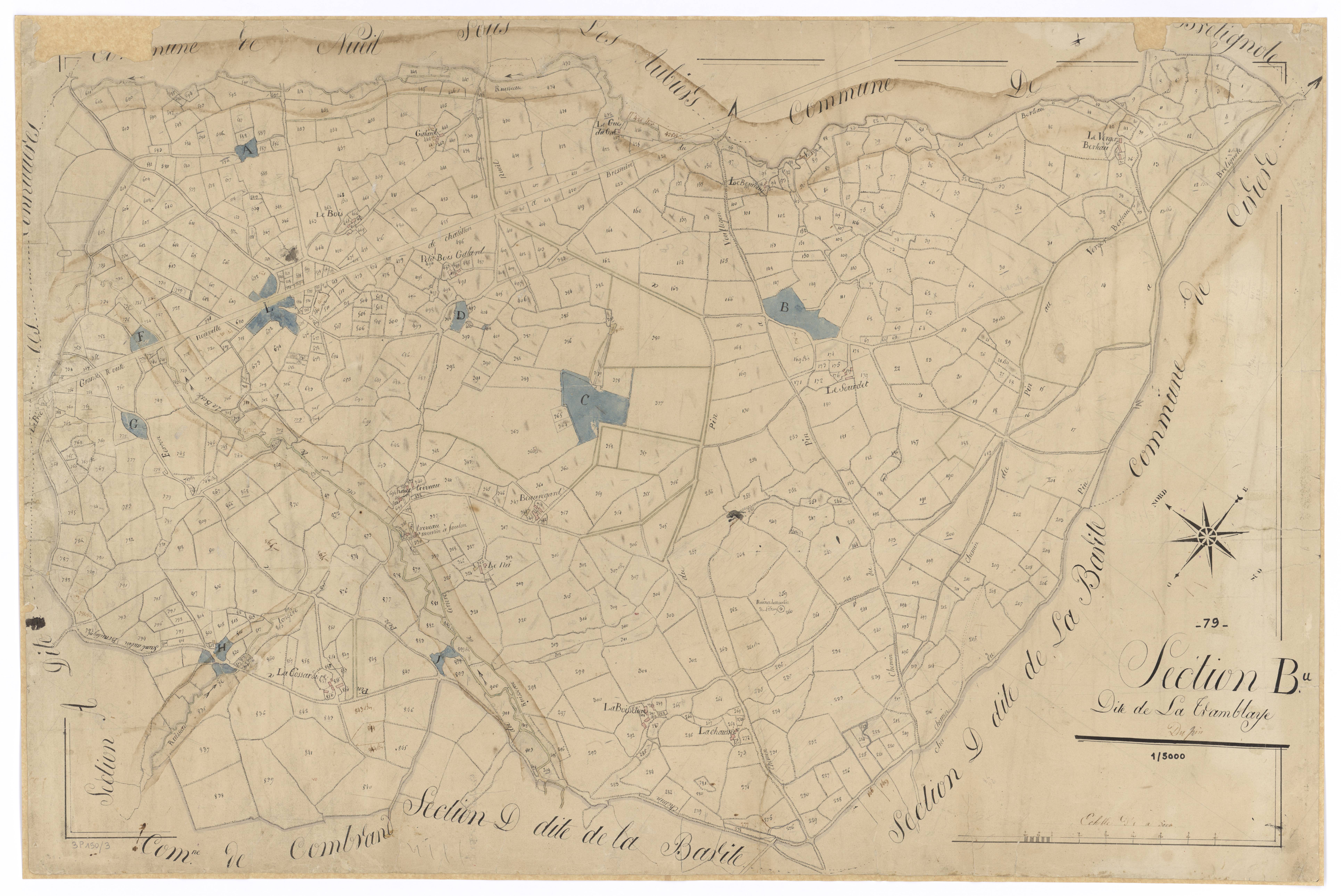 Le Pin - FRAD079_CADASTRE_NAPOLEONIEN Section B dite de la Trambaye