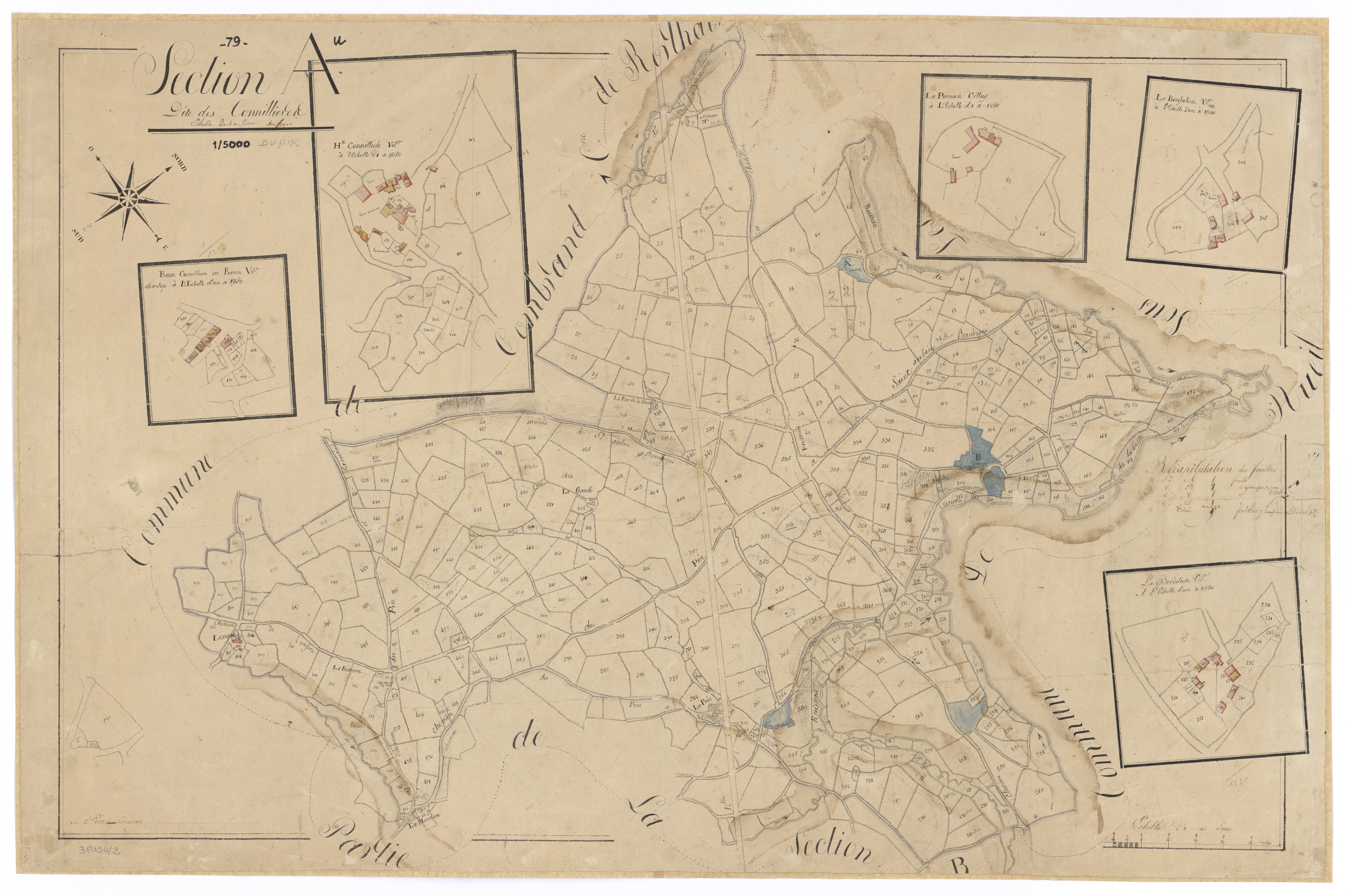 Le Pin - FRAD079_CADASTRE_NAPOLEONIEN Section A dite des Connillères