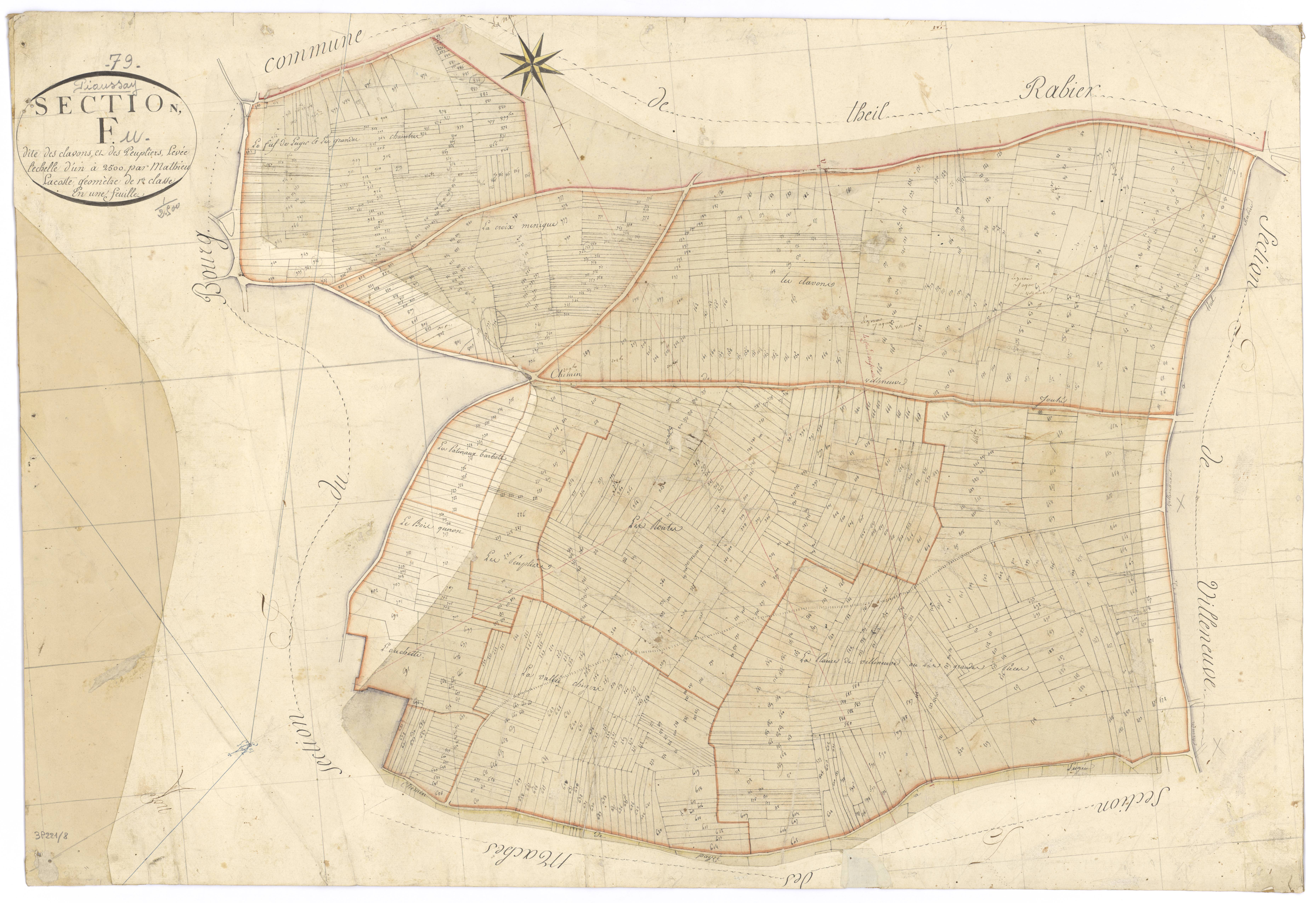 Pioussay - FRAD079_CADASTRE_NAPOLEONIEN Section F dite des Clavons et des Peupliers 