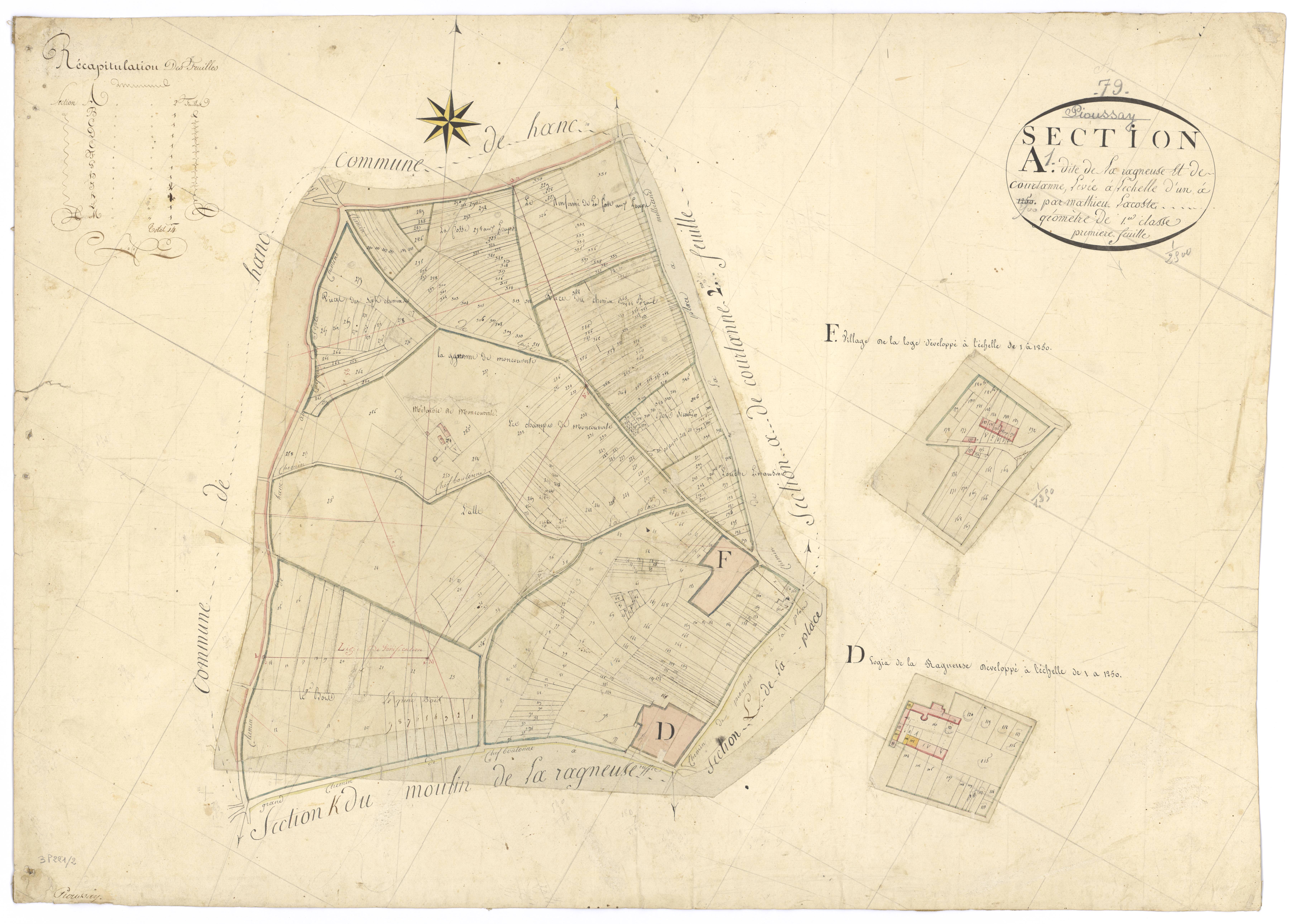 Pioussay - FRAD079_CADASTRE_NAPOLEONIEN Section A1 dite de la Ragneuse et de Courtanne 