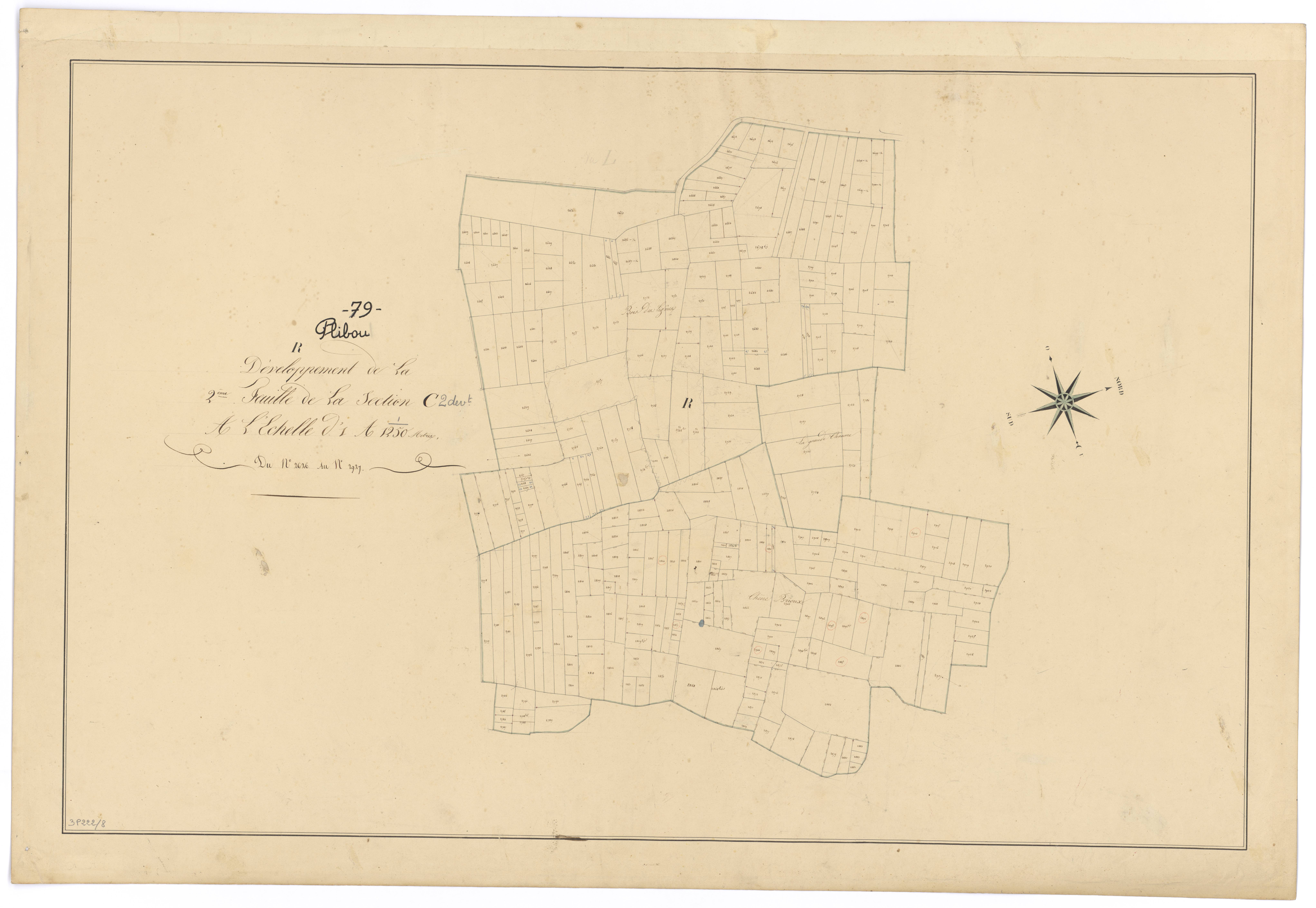 Pliboux - FRAD079_CADASTRE_NAPOLEONIEN Développement de la section C2 