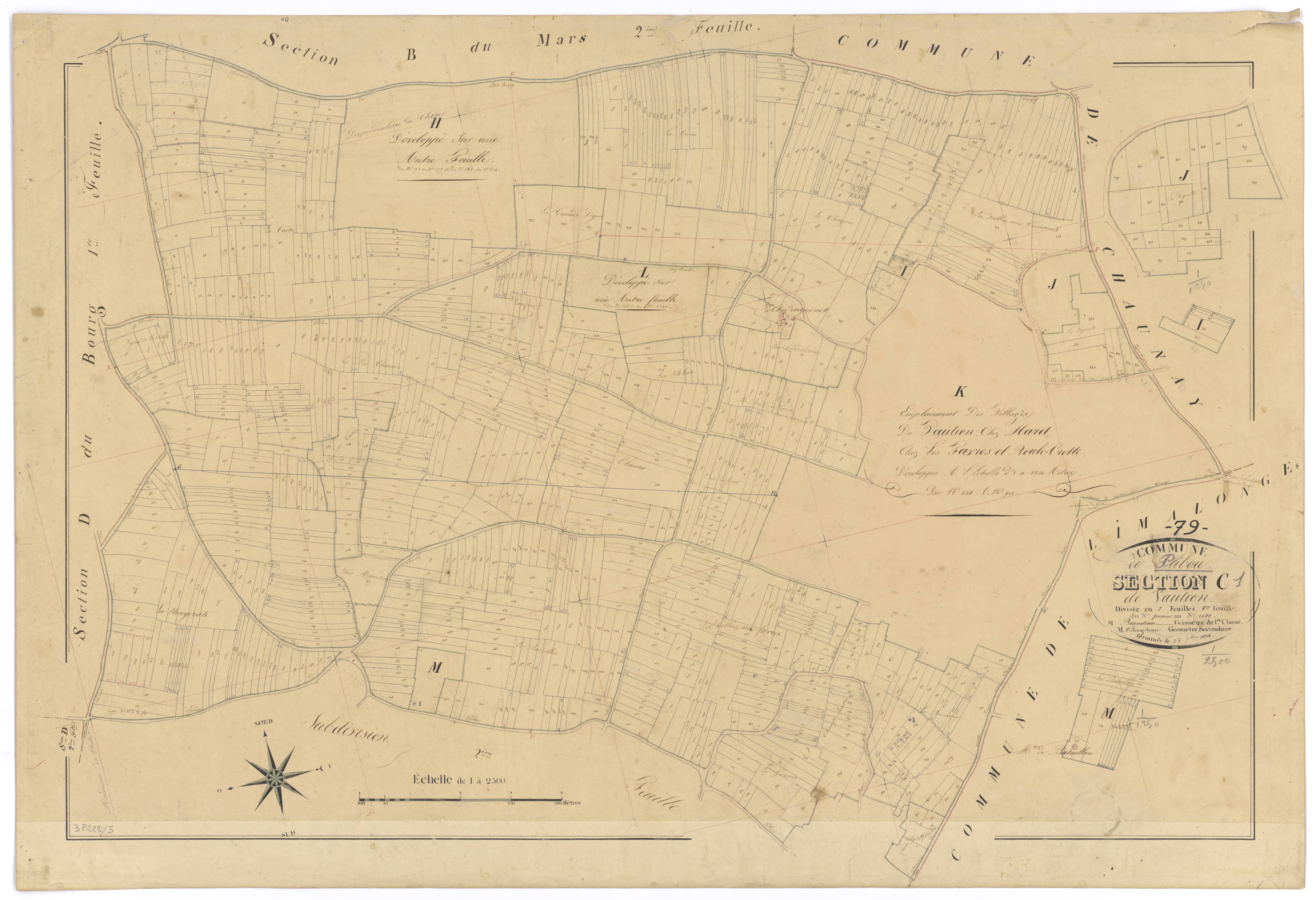 Pliboux - FRAD079_CADASTRE_NAPOLEONIEN Section C1 dite de Vaution 