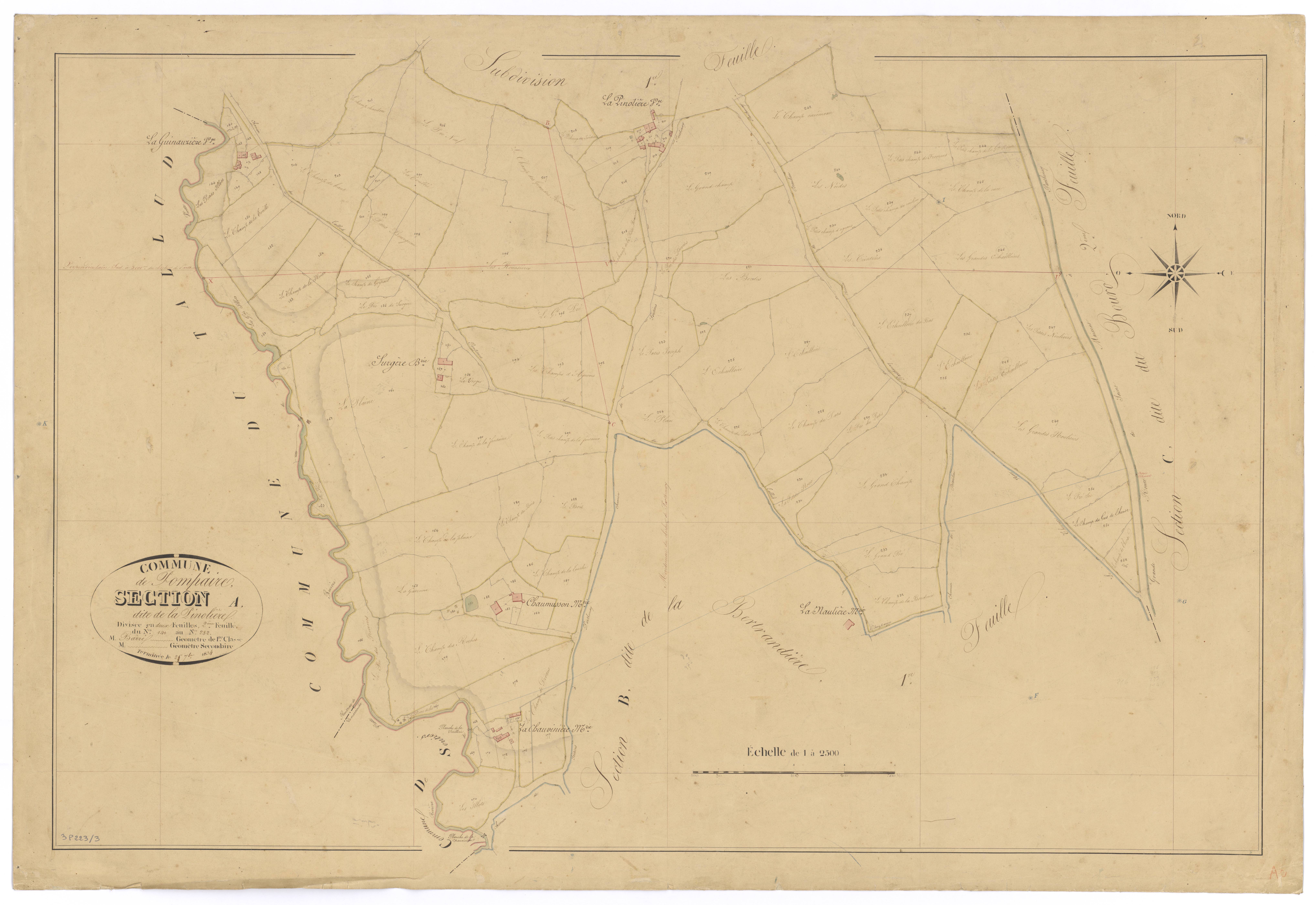 Pompaire - FRAD079_CADASTRE_NAPOLEONIEN Section A2 dite de la Pinolière 