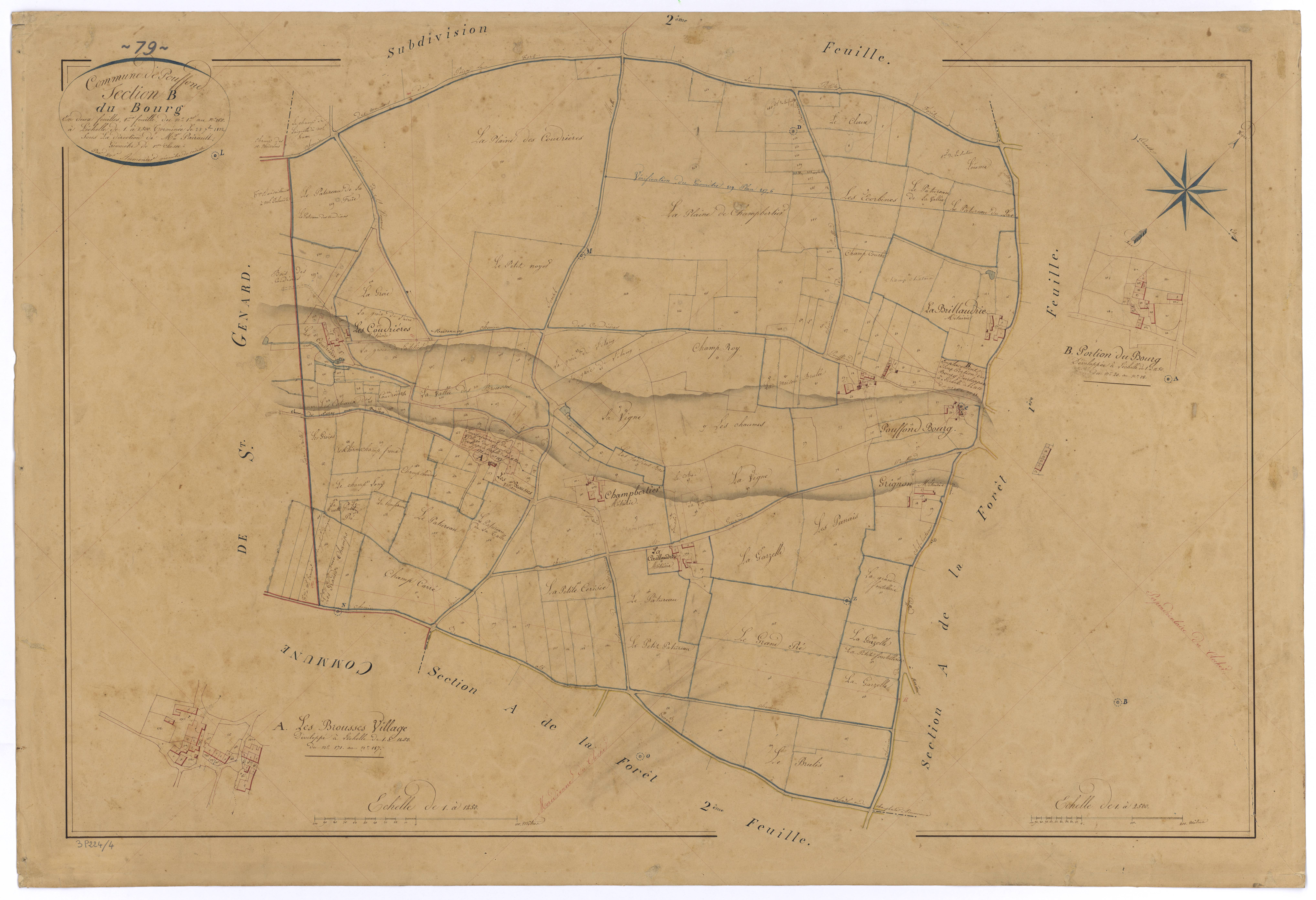 Pouffonds - FRAD079_CADASTRE_NAPOLEONIEN Section B1 dite du Bourg