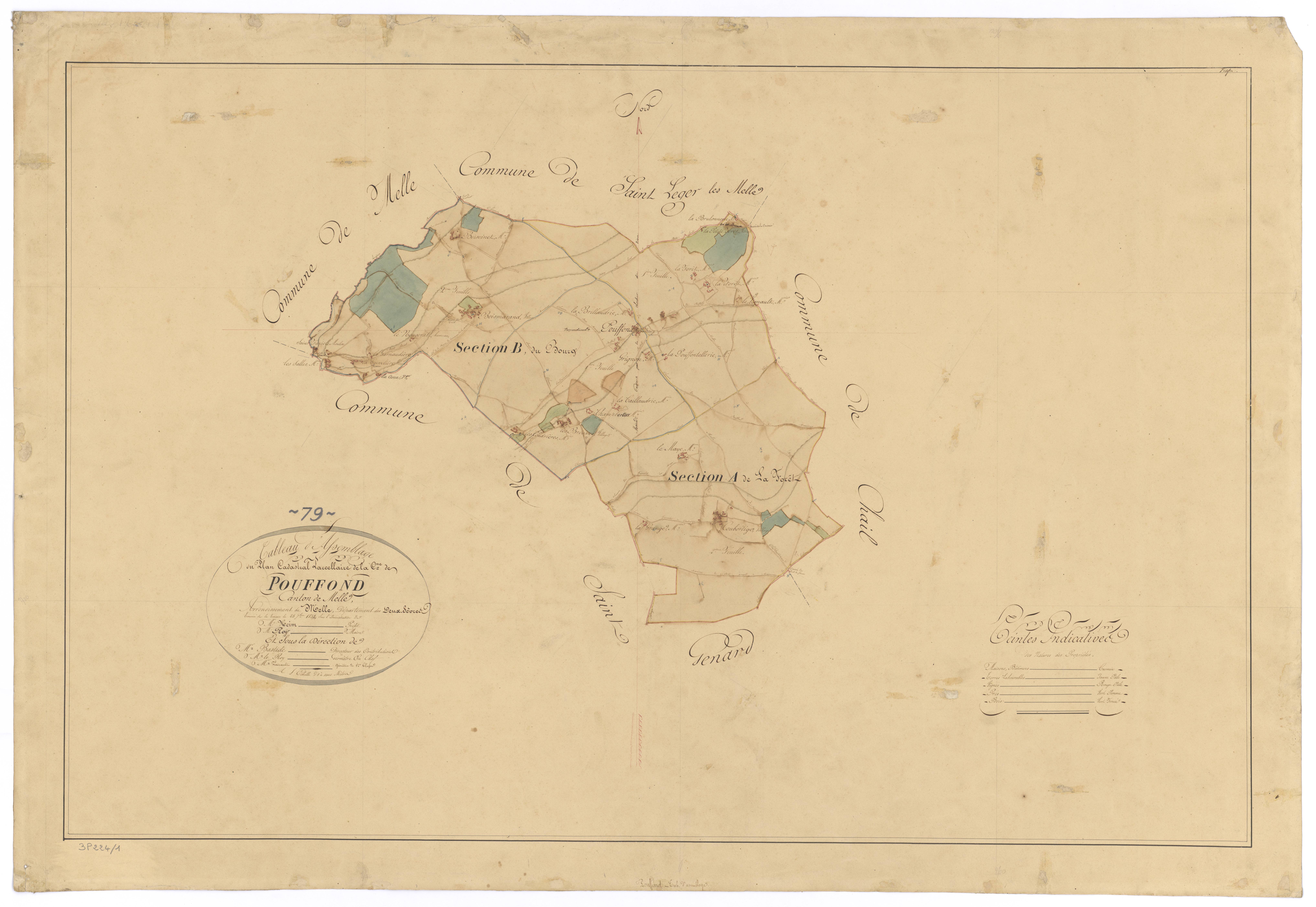 Pouffonds - FRAD079_CADASTRE_NAPOLEONIEN Tableau d'assemblage 