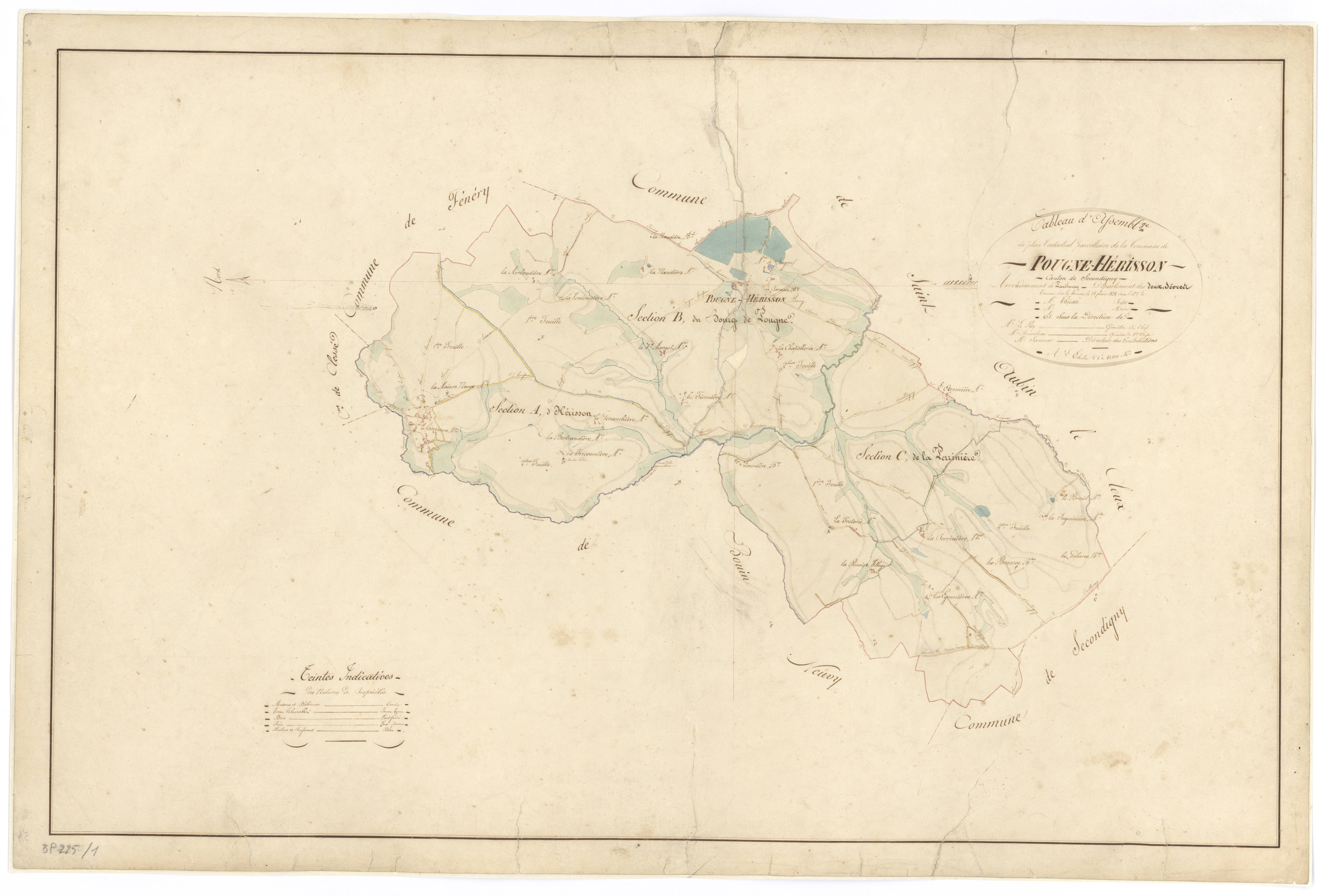 Pougne-Hérisson - FRAD079_CADASTRE_NAPOLEONIEN Tableau d'assemblage 