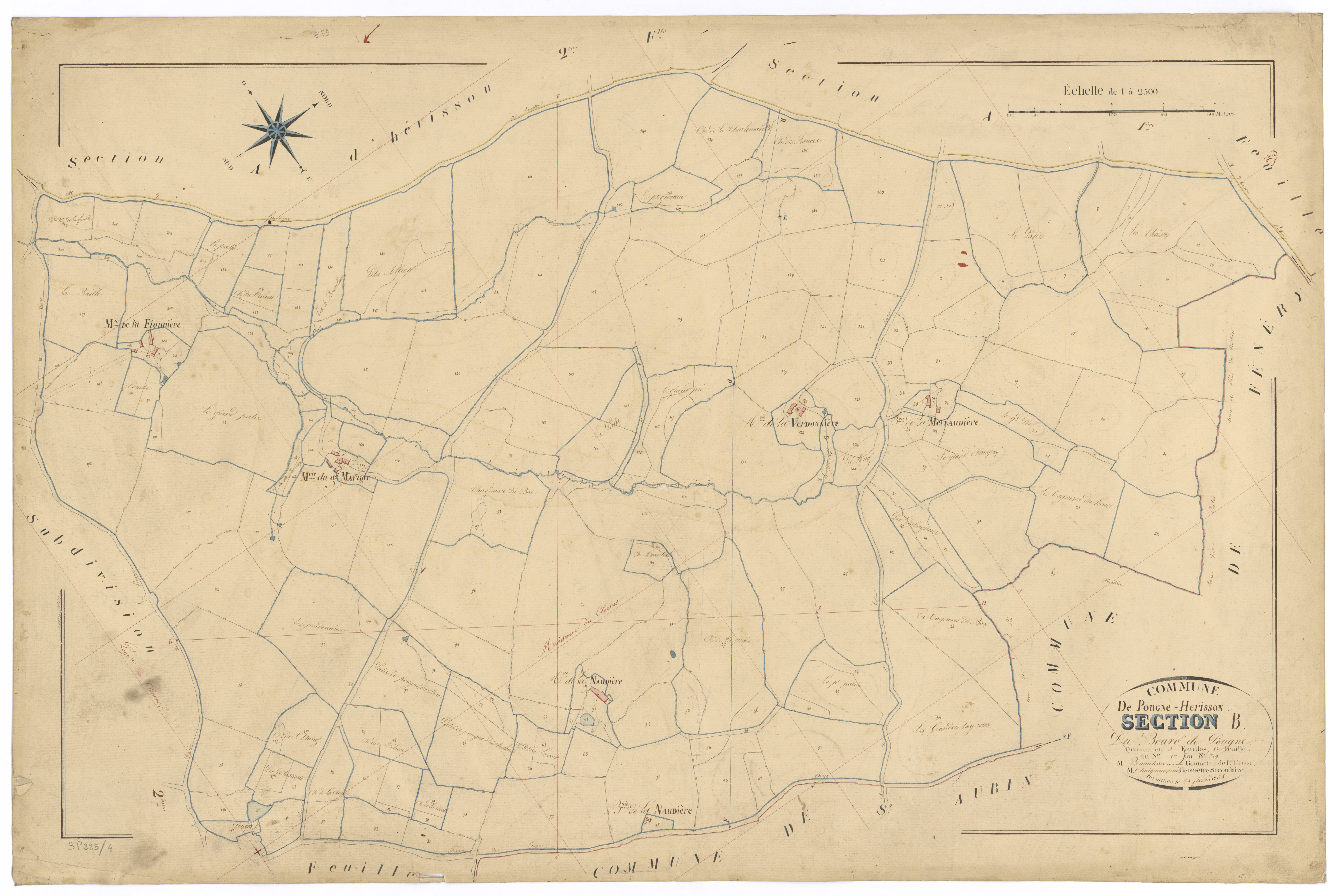 Pougne-Hérisson - FRAD079_CADASTRE_NAPOLEONIEN Section B1 dite du Bourg de Pougne 