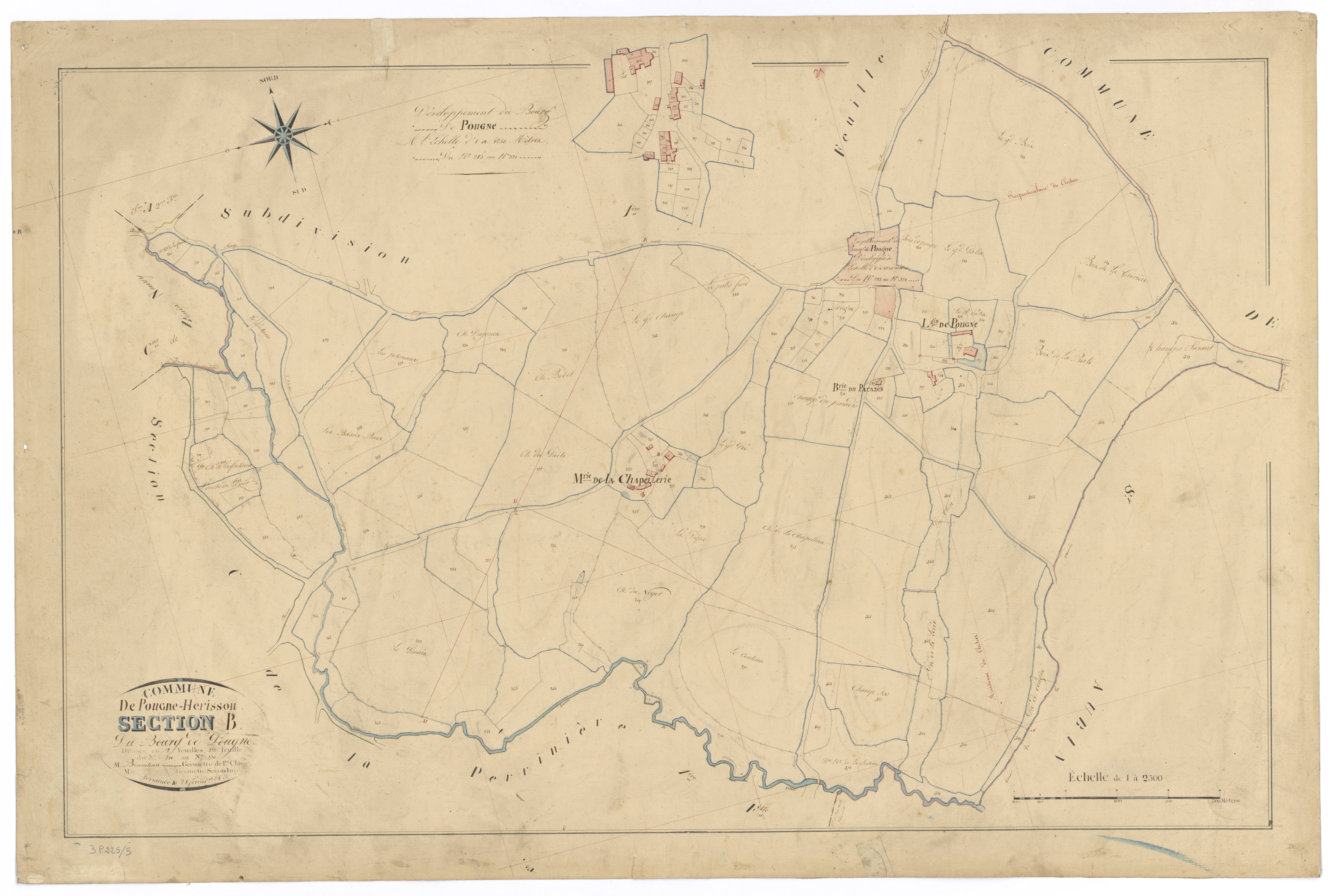 Pougne-Hérisson - FRAD079_CADASTRE_NAPOLEONIEN Section B2 dite du Bourg de Pougne 