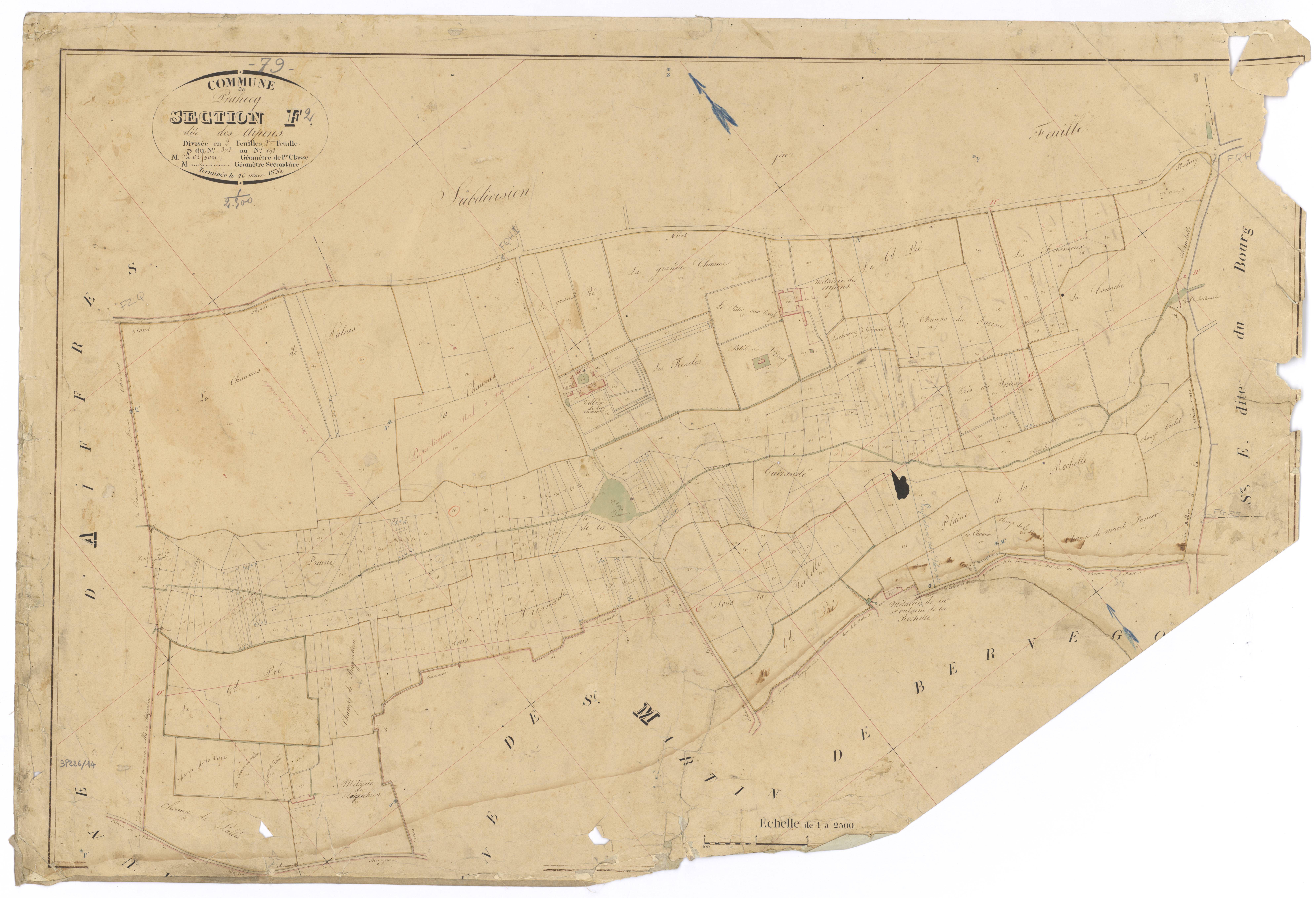 Prahecq - FRAD079_CADASTRE_NAPOLEONIEN Section F2 dite des Arpens