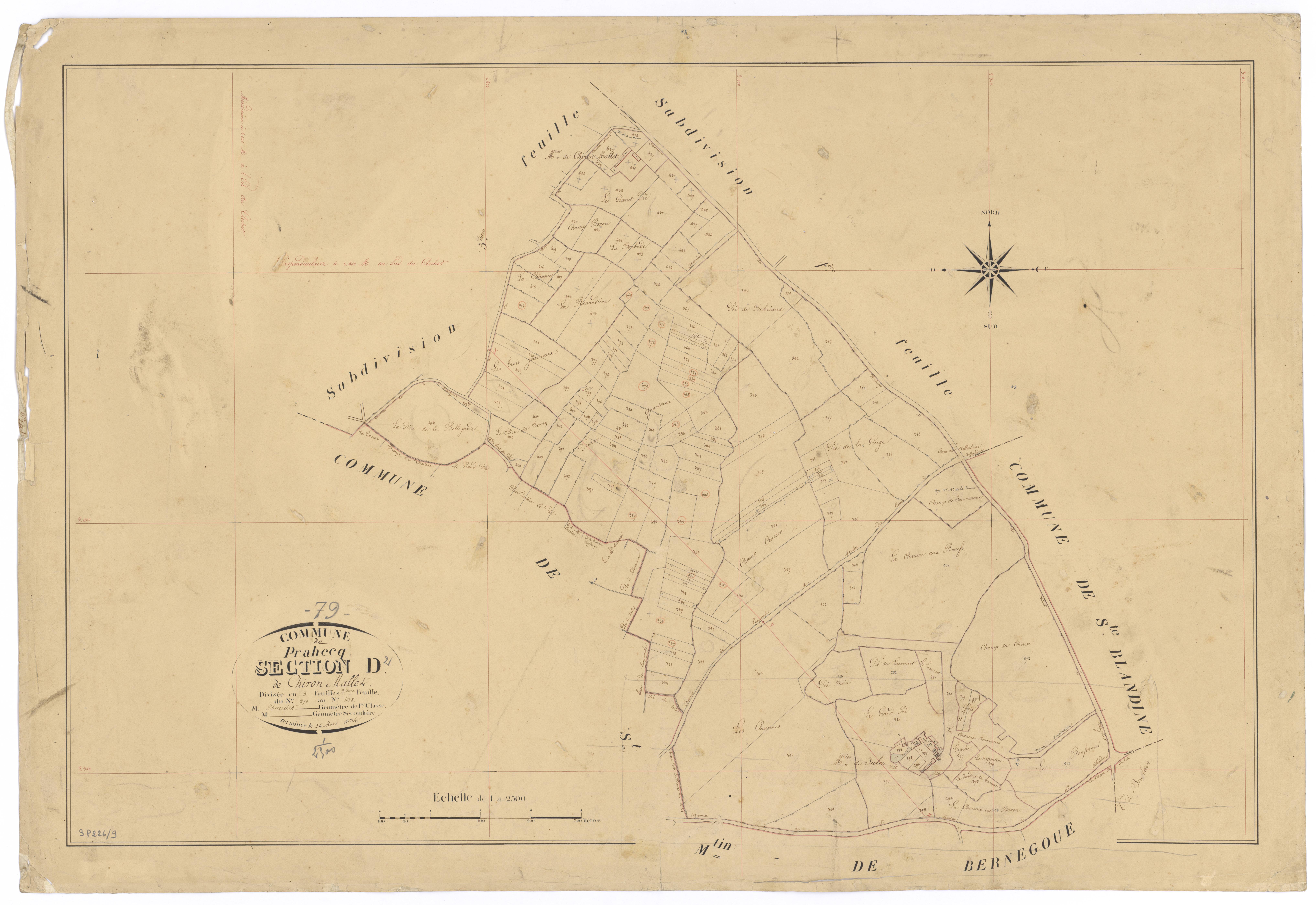Prahecq - FRAD079_CADASTRE_NAPOLEONIEN Section D2 dite de Chiron Mallet
