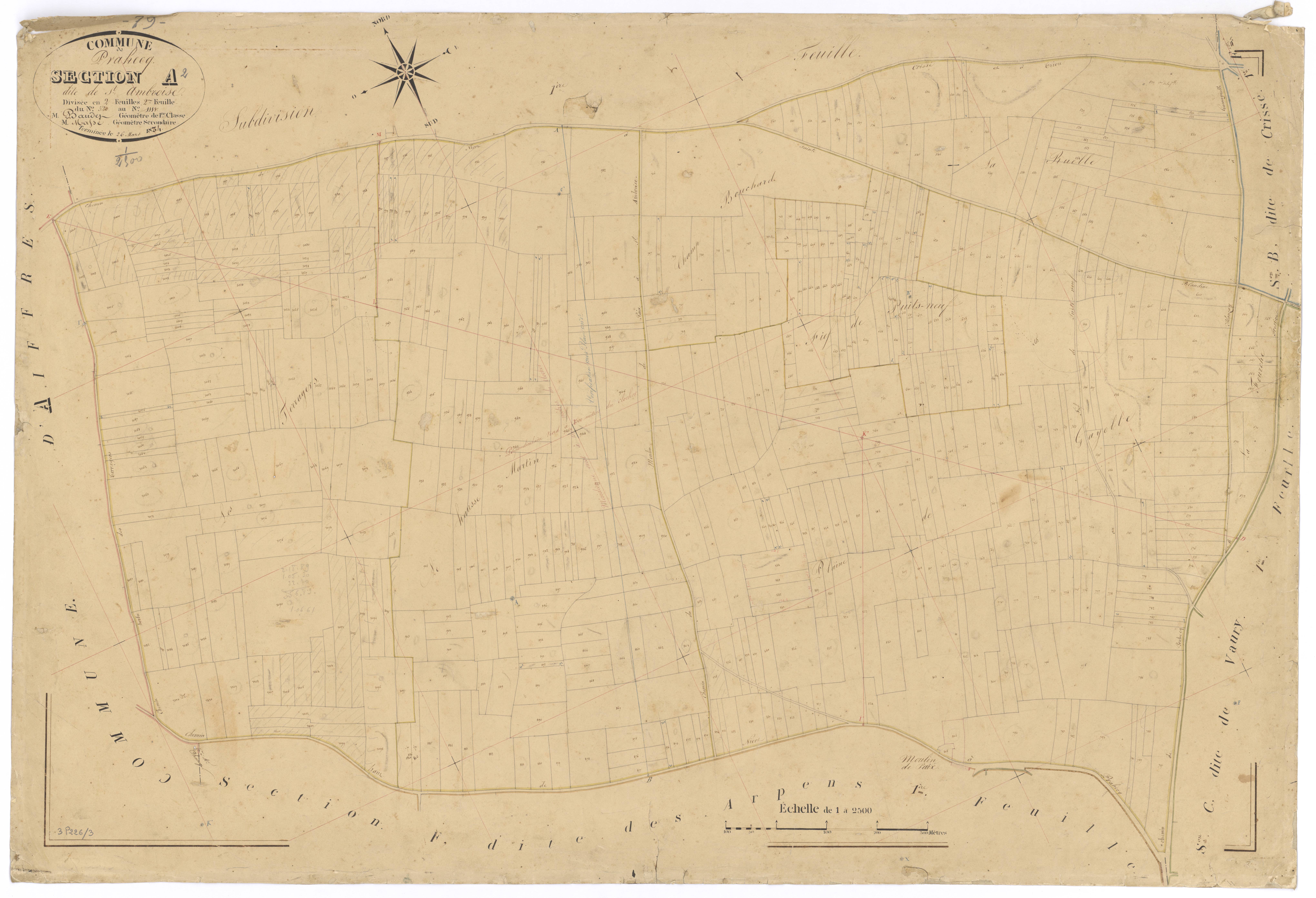 Prahecq - FRAD079_CADASTRE_NAPOLEONIEN Section A2 dite de Saint Ambroise 
