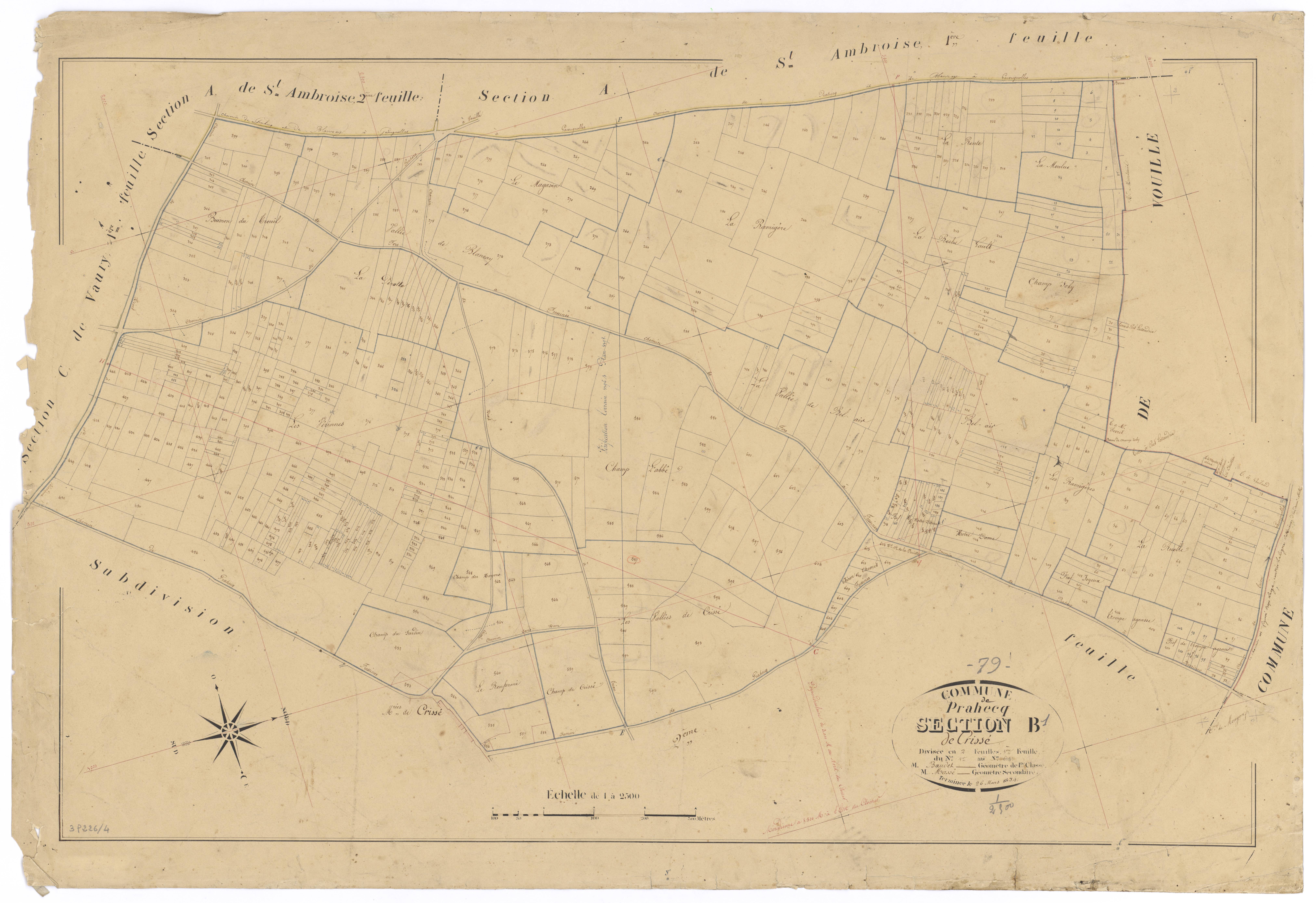 Prahecq - FRAD079_CADASTRE_NAPOLEONIEN Section B1 dite de Crissé