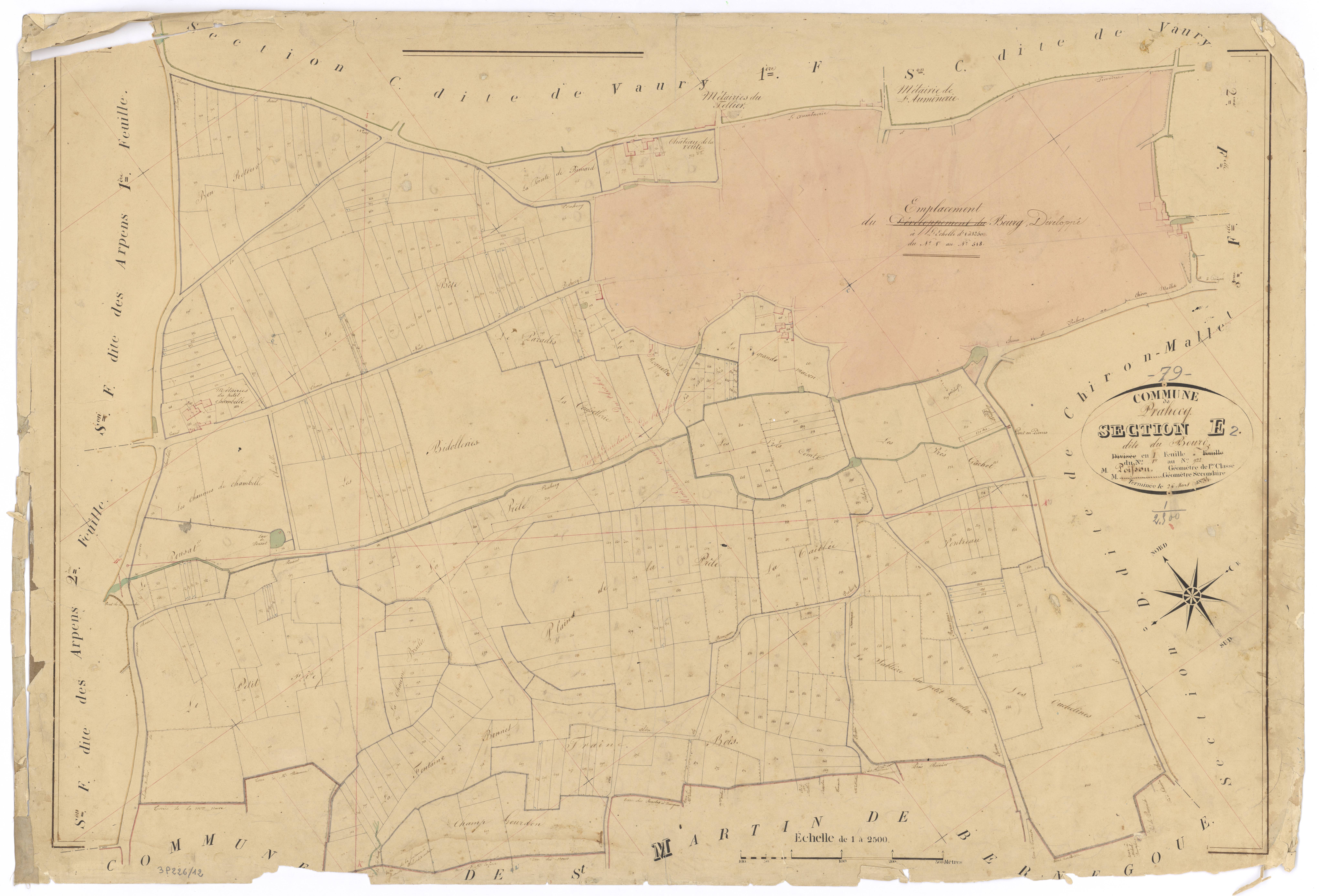 Prahecq - FRAD079_CADASTRE_NAPOLEONIEN Section E2 dite du Bourg