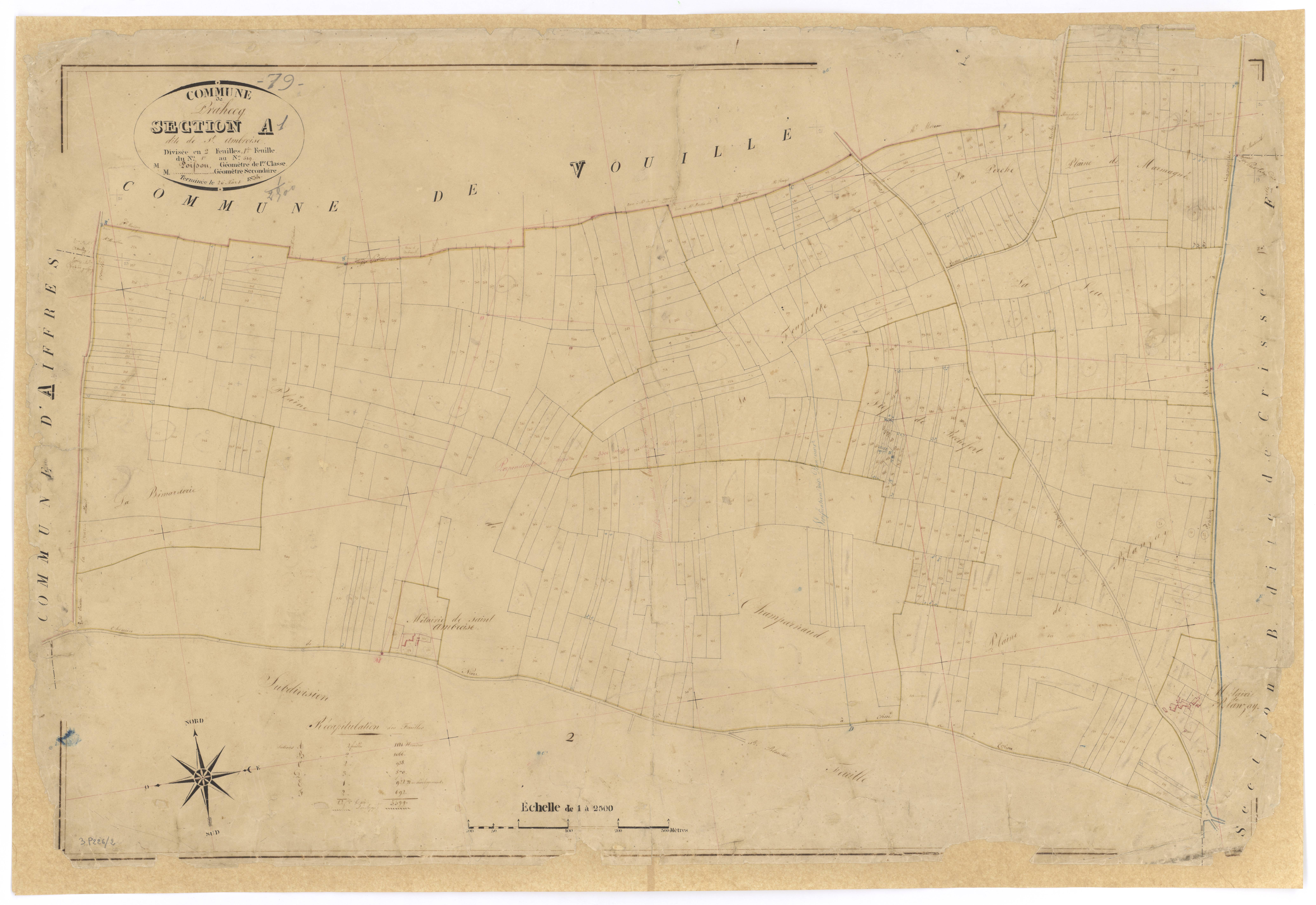Prahecq - FRAD079_CADASTRE_NAPOLEONIEN Section A1 dite de Saint Ambroise