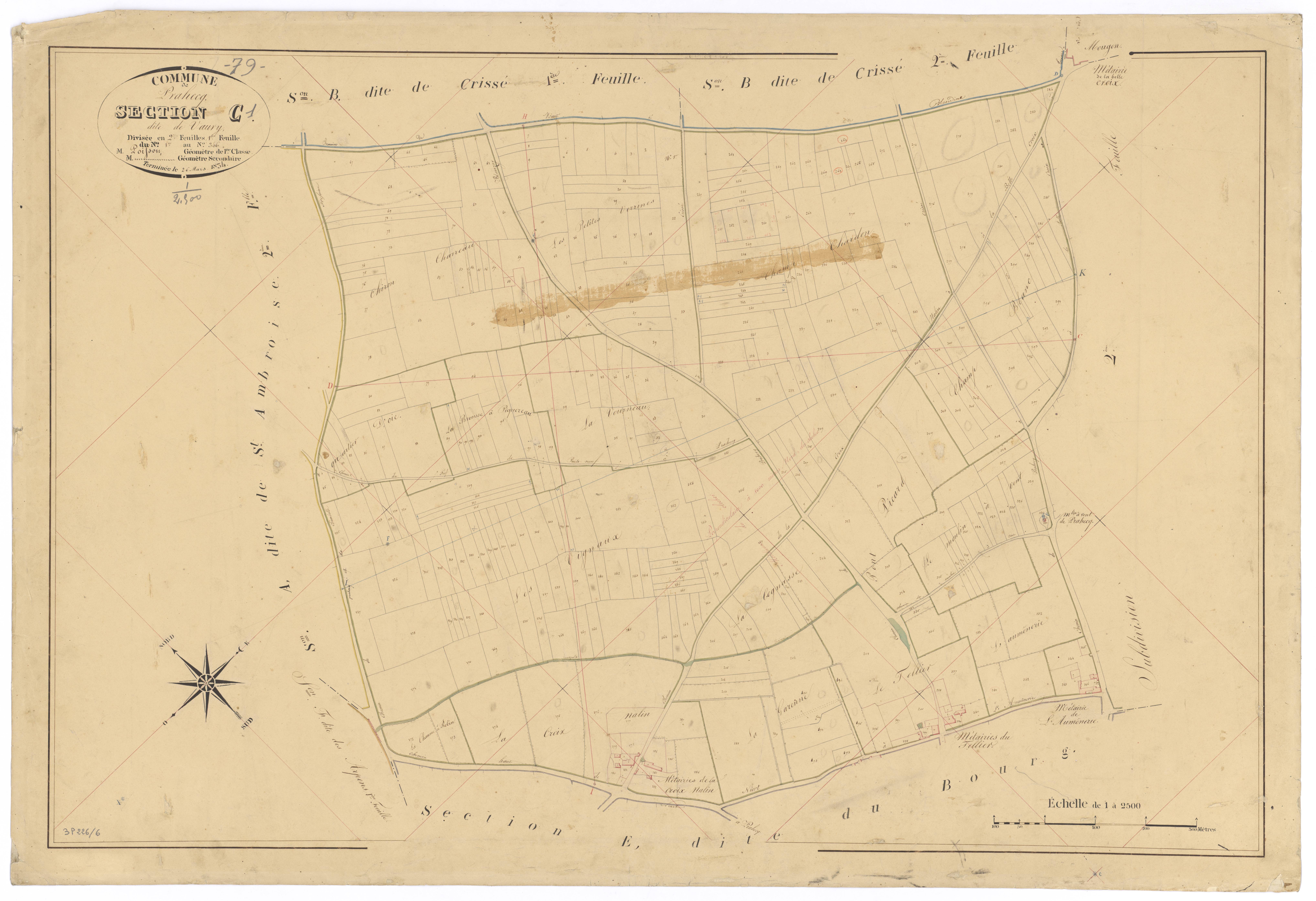 Prahecq - FRAD079_CADASTRE_NAPOLEONIEN Section C1 dite de Vaury 