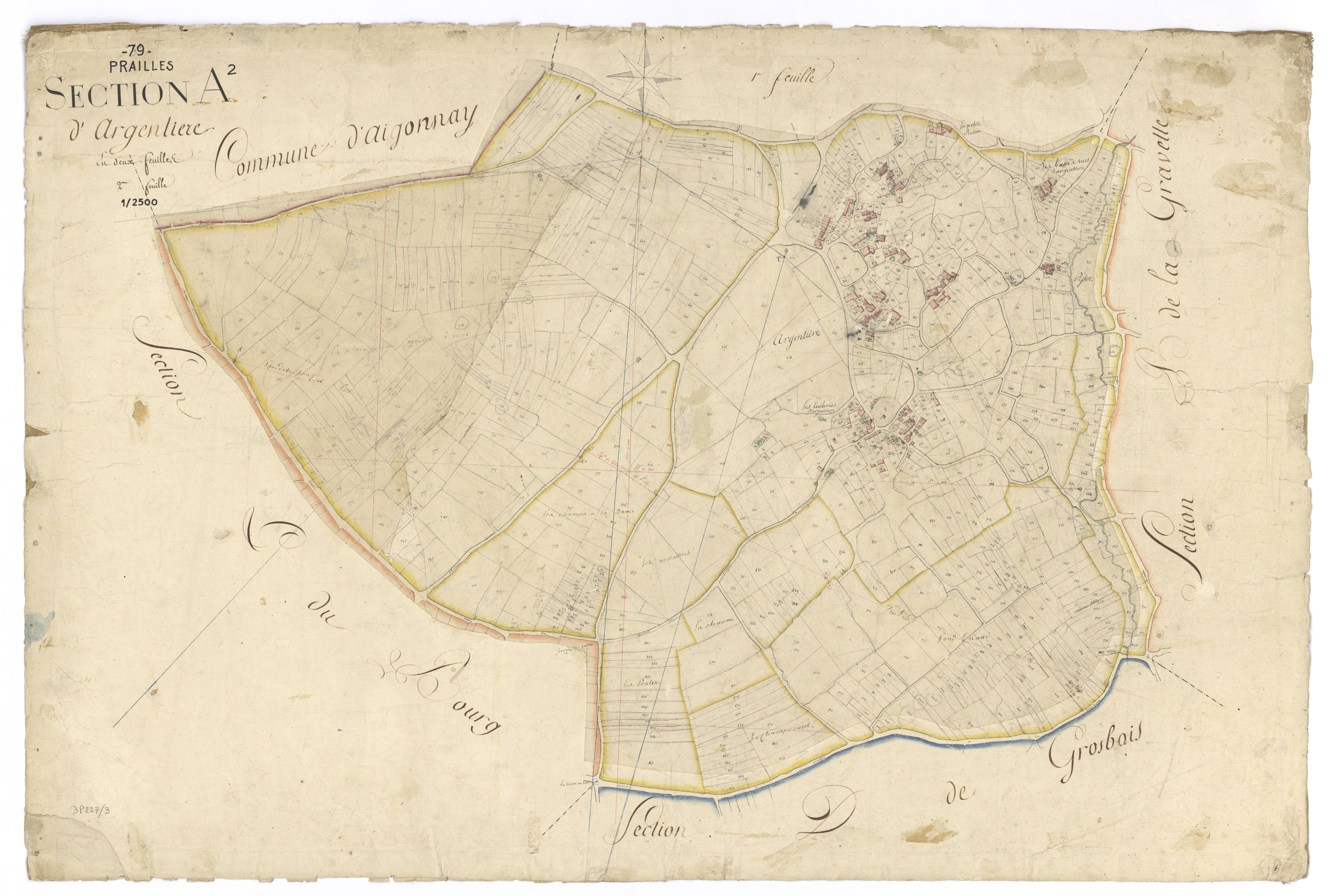 Prailles - FRAD079_CADASTRE_NAPOLEONIEN Section A2 dite d'Argentière 