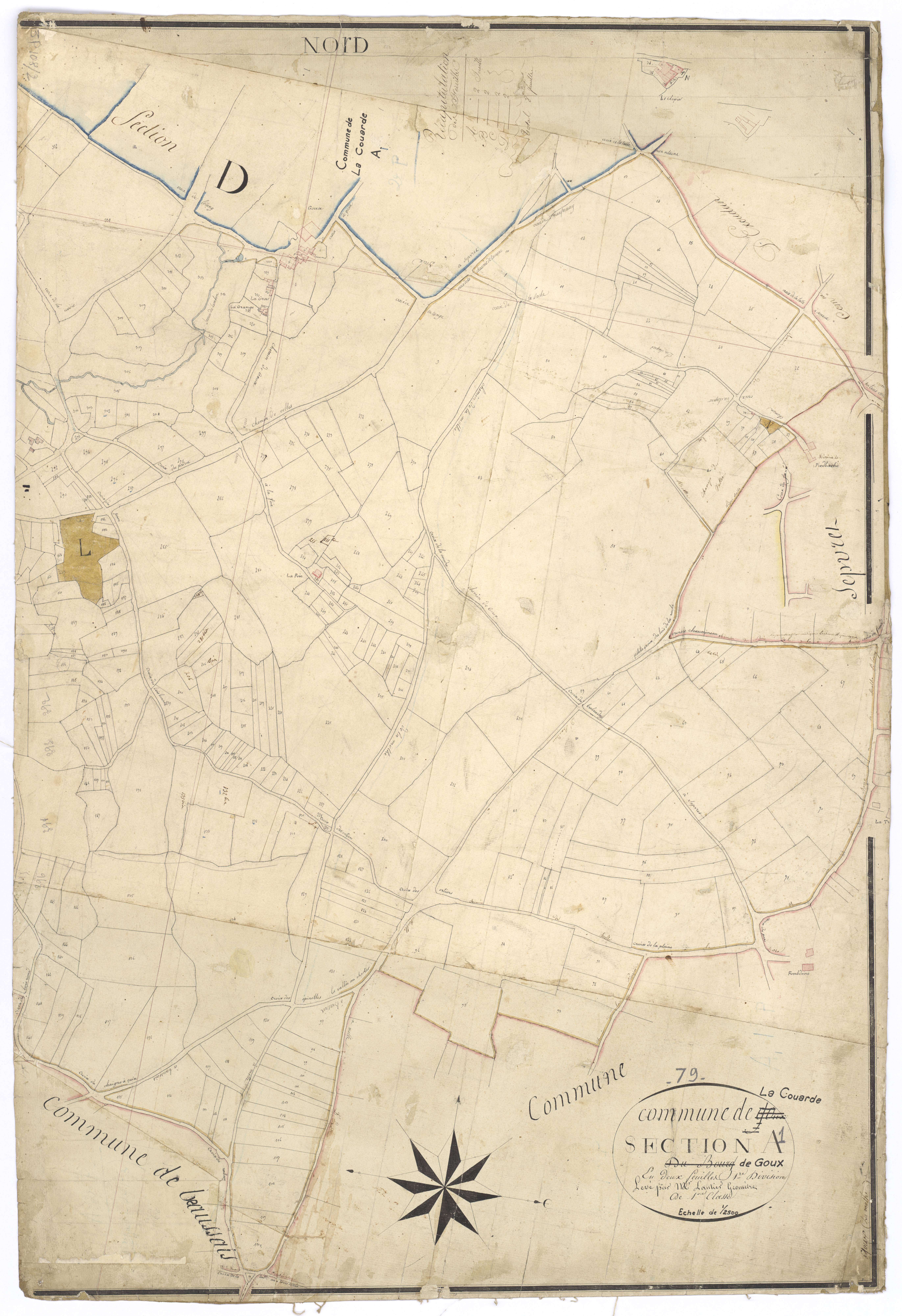 Prailles - FRAD079_CADASTRE_NAPOLEONIEN Section A1 dite de Goux