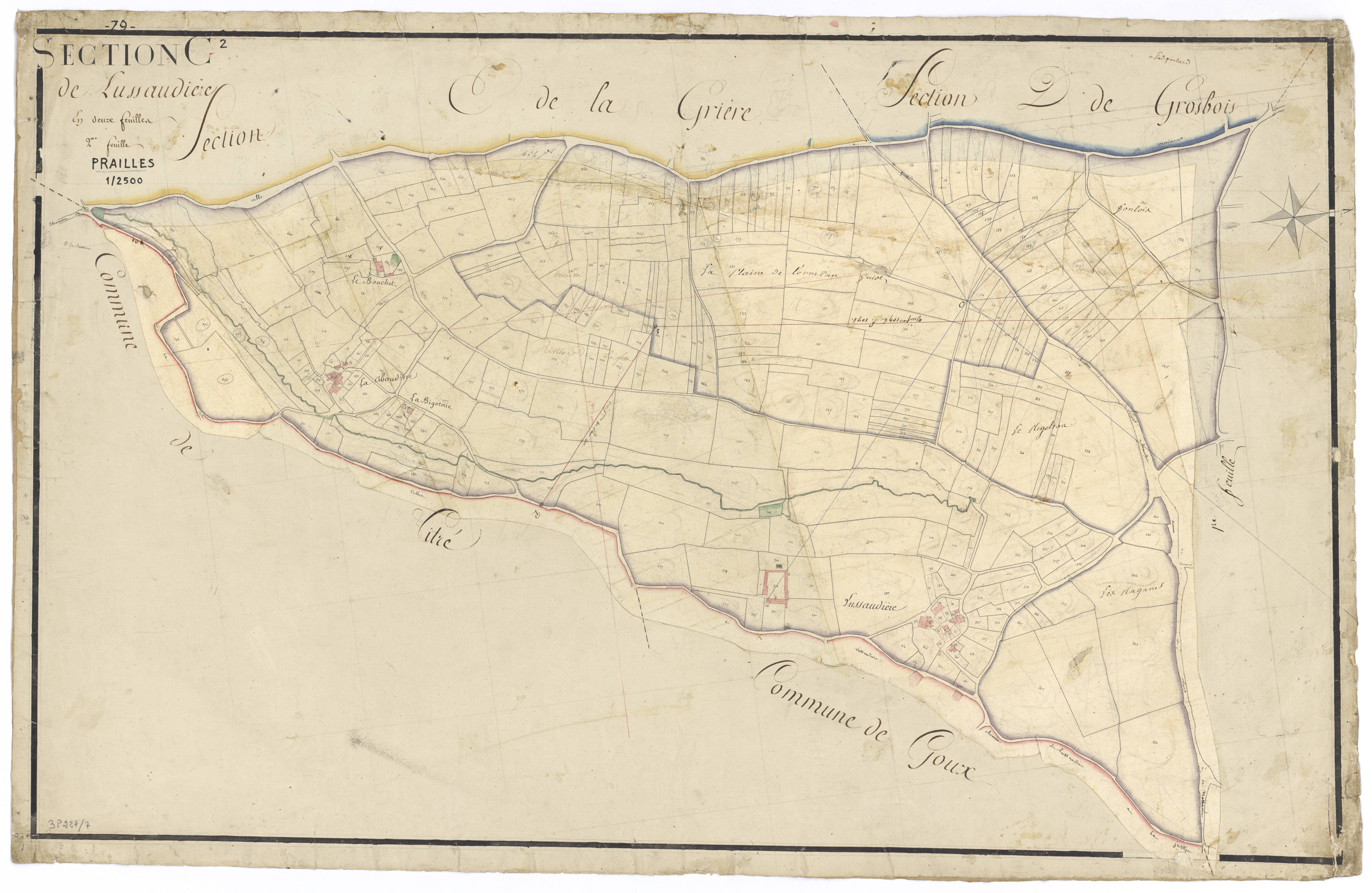 Prailles - FRAD079_CADASTRE_NAPOLEONIEN Section C2 dite de Lussaudiere