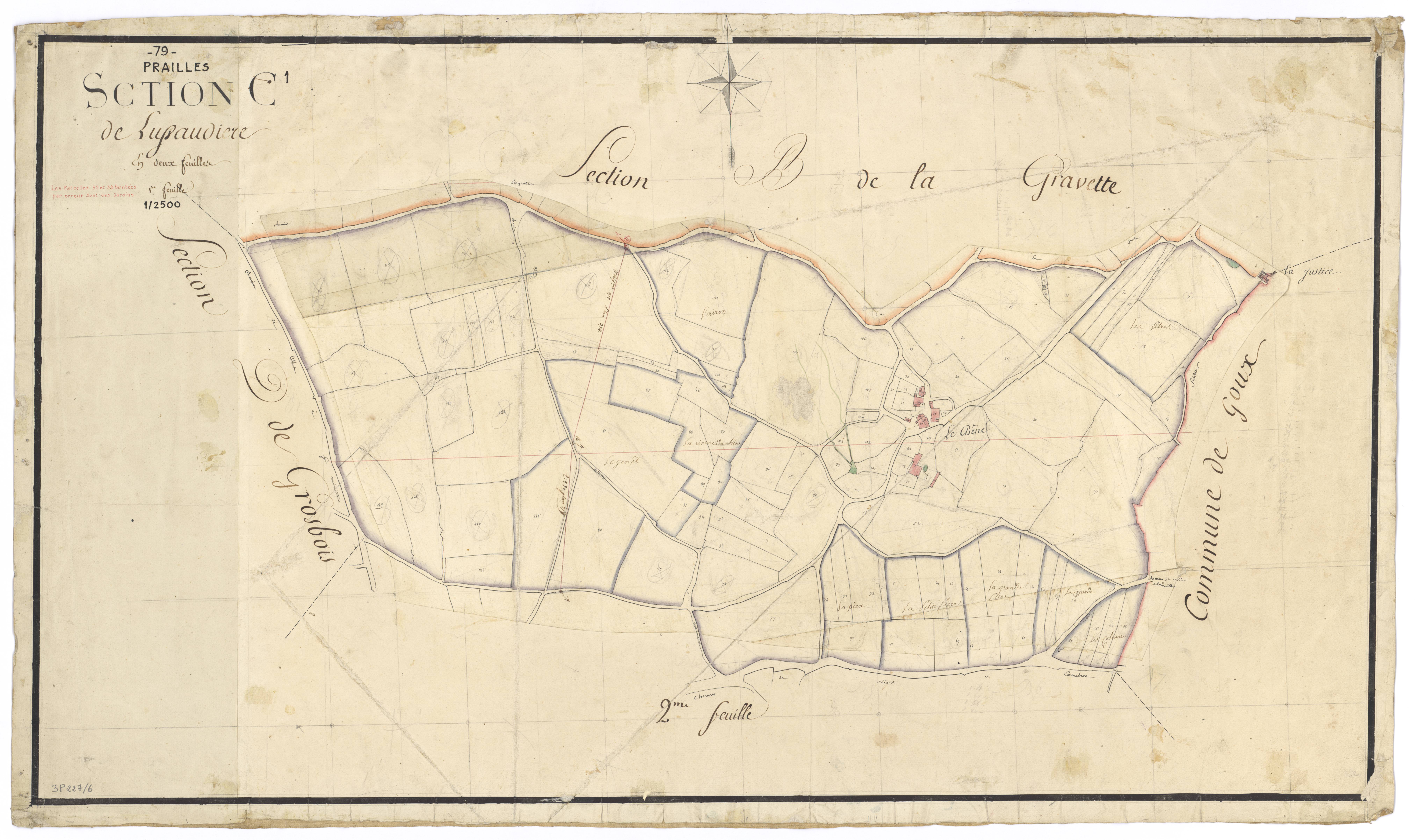 Prailles - FRAD079_CADASTRE_NAPOLEONIEN Section C1 dite de Lussaudiere