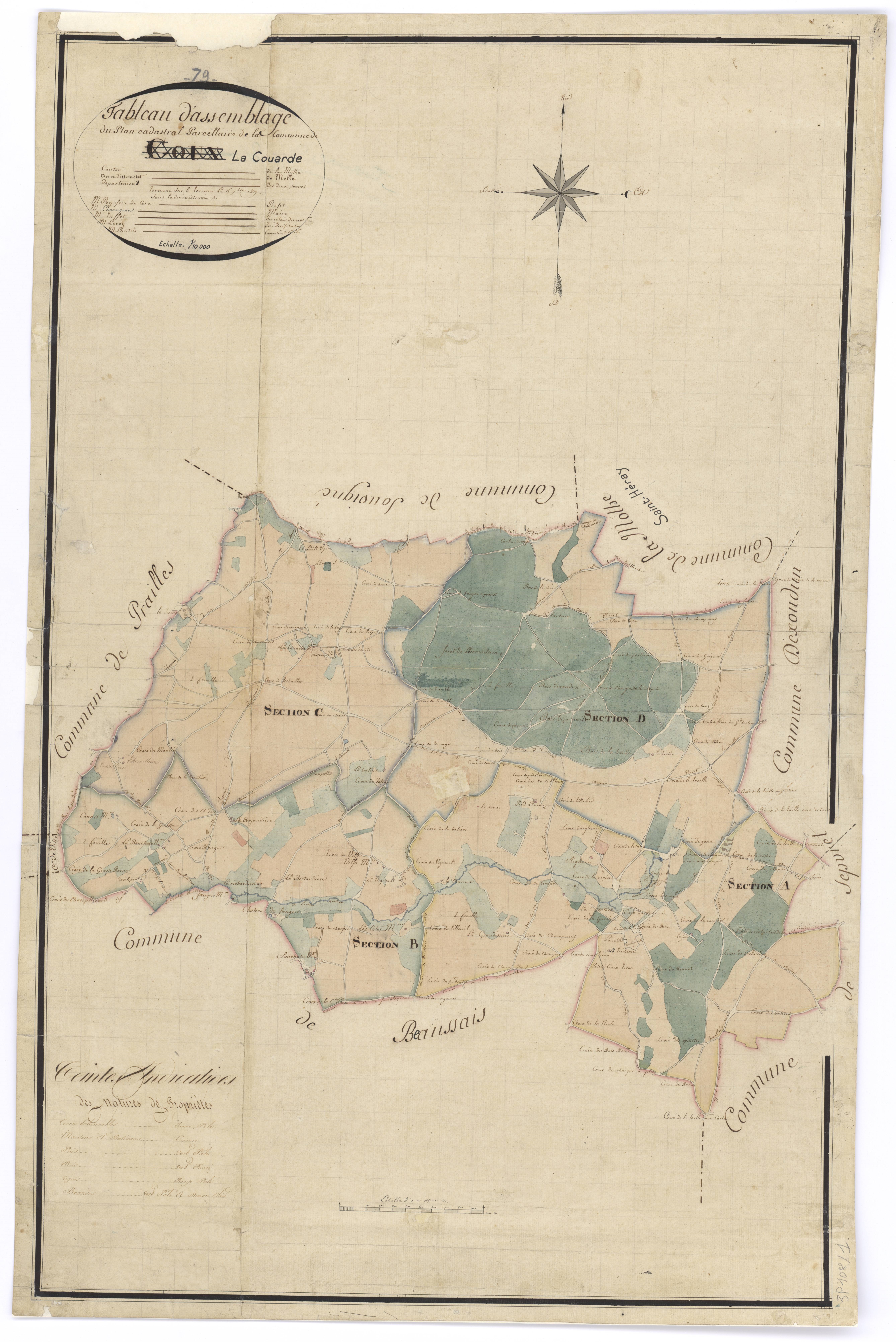 Prailles - FRAD079_CADASTRE_NAPOLEONIEN Tableau d'assemblage 