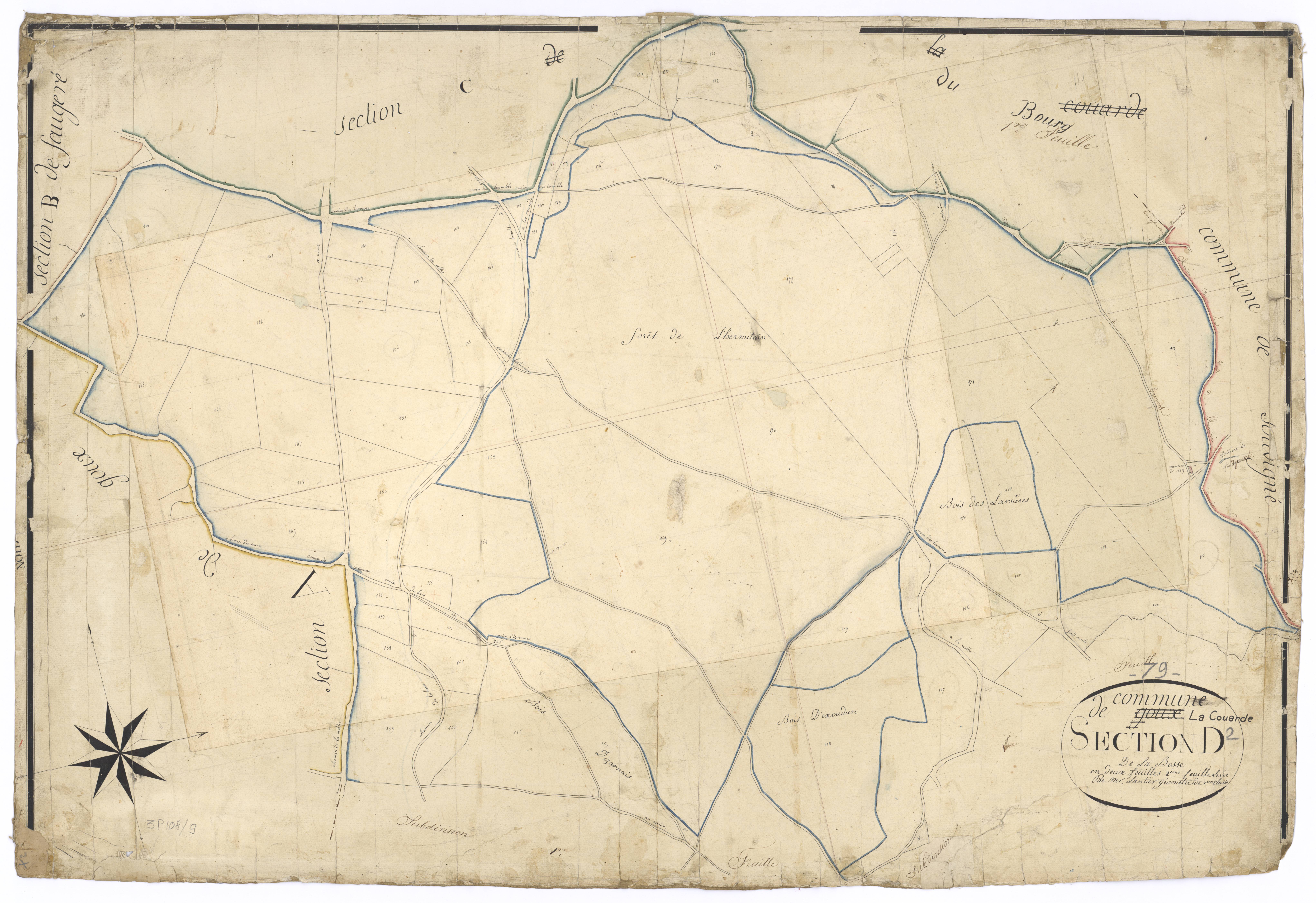 Prailles - FRAD079_CADASTRE_NAPOLEONIEN Section D2 dite de la Bosse