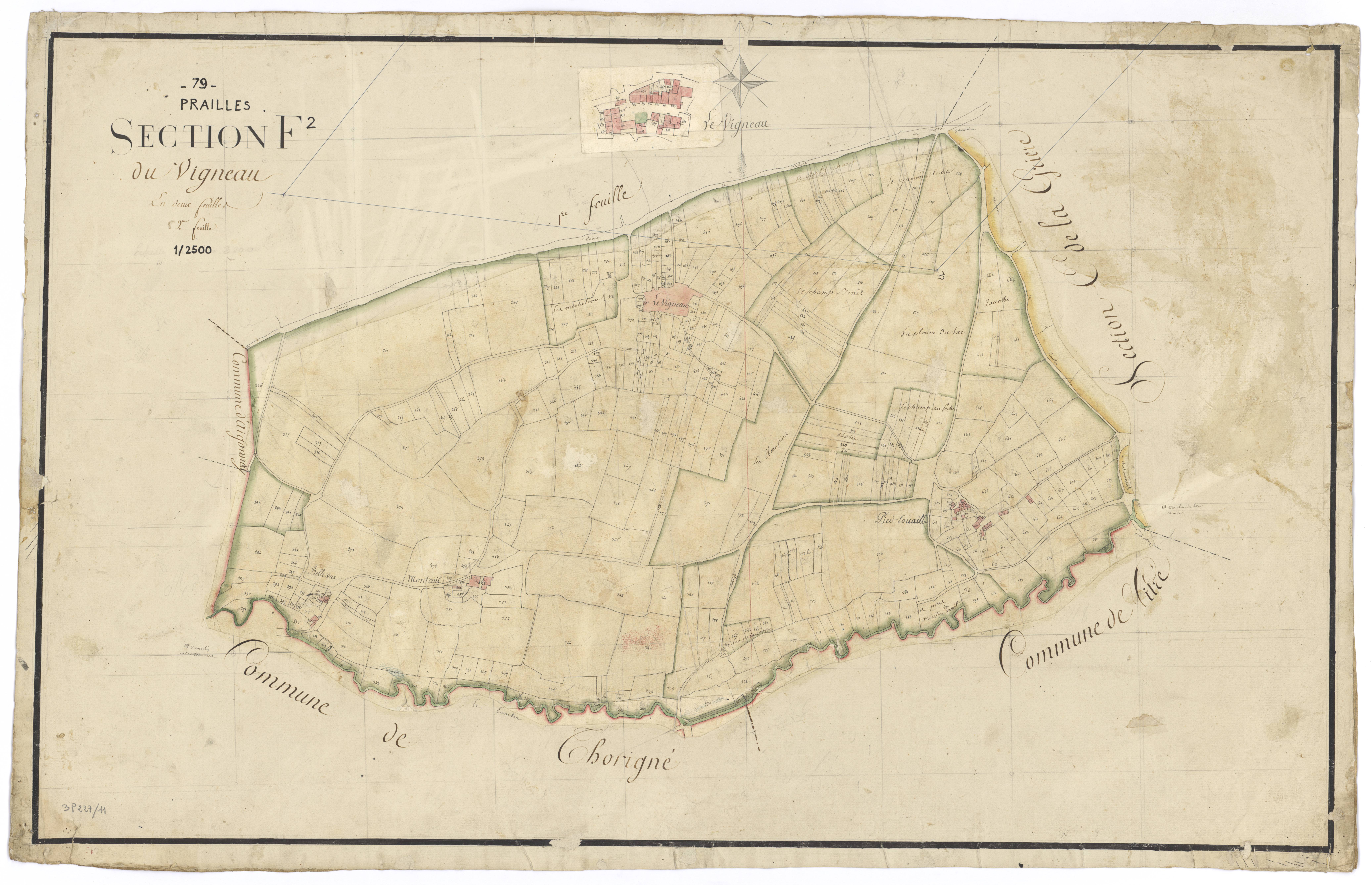 Prailles - FRAD079_CADASTRE_NAPOLEONIEN Section F2 dite du Vigneau