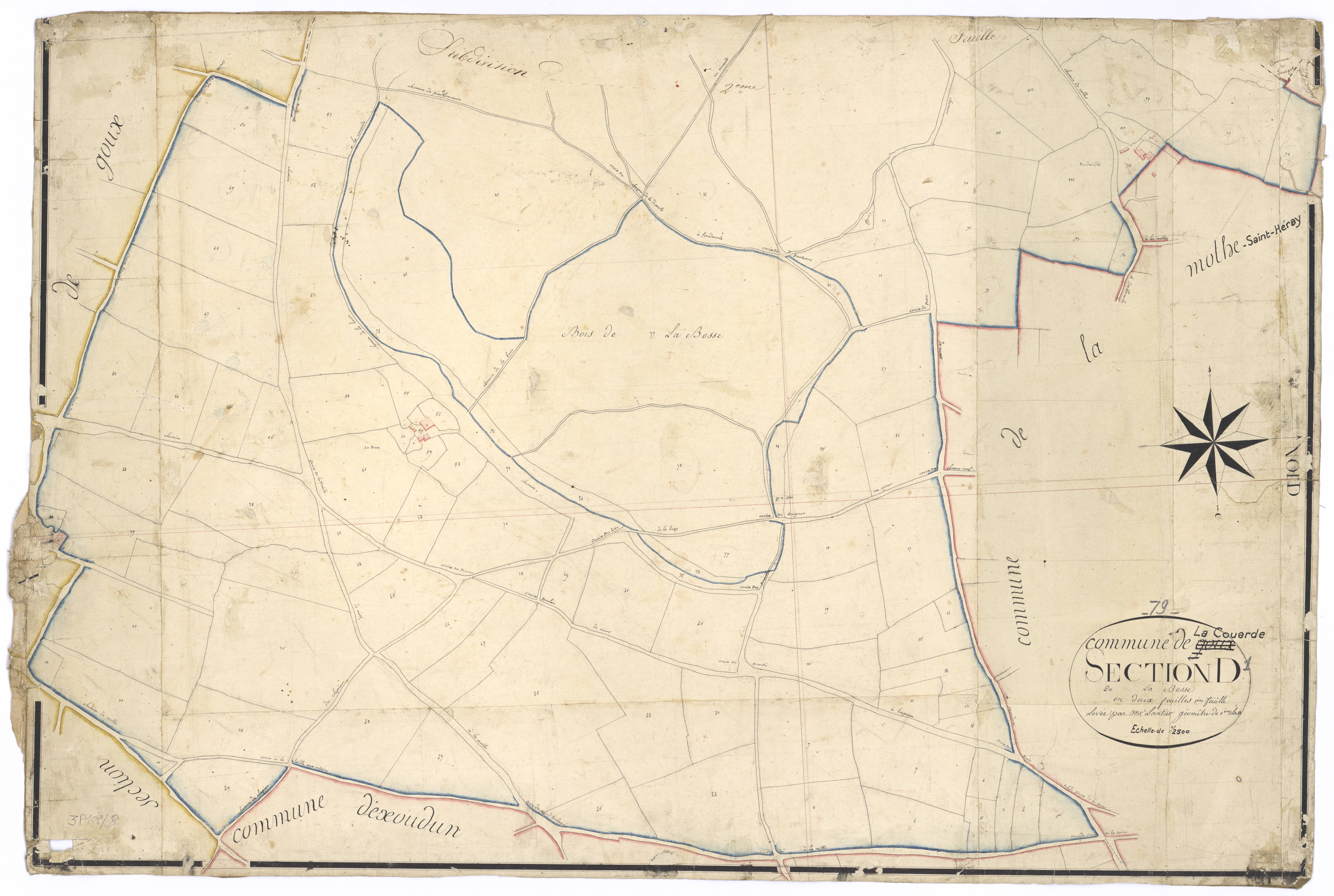 Prailles - FRAD079_CADASTRE_NAPOLEONIEN Section D1 dite de la Bosse