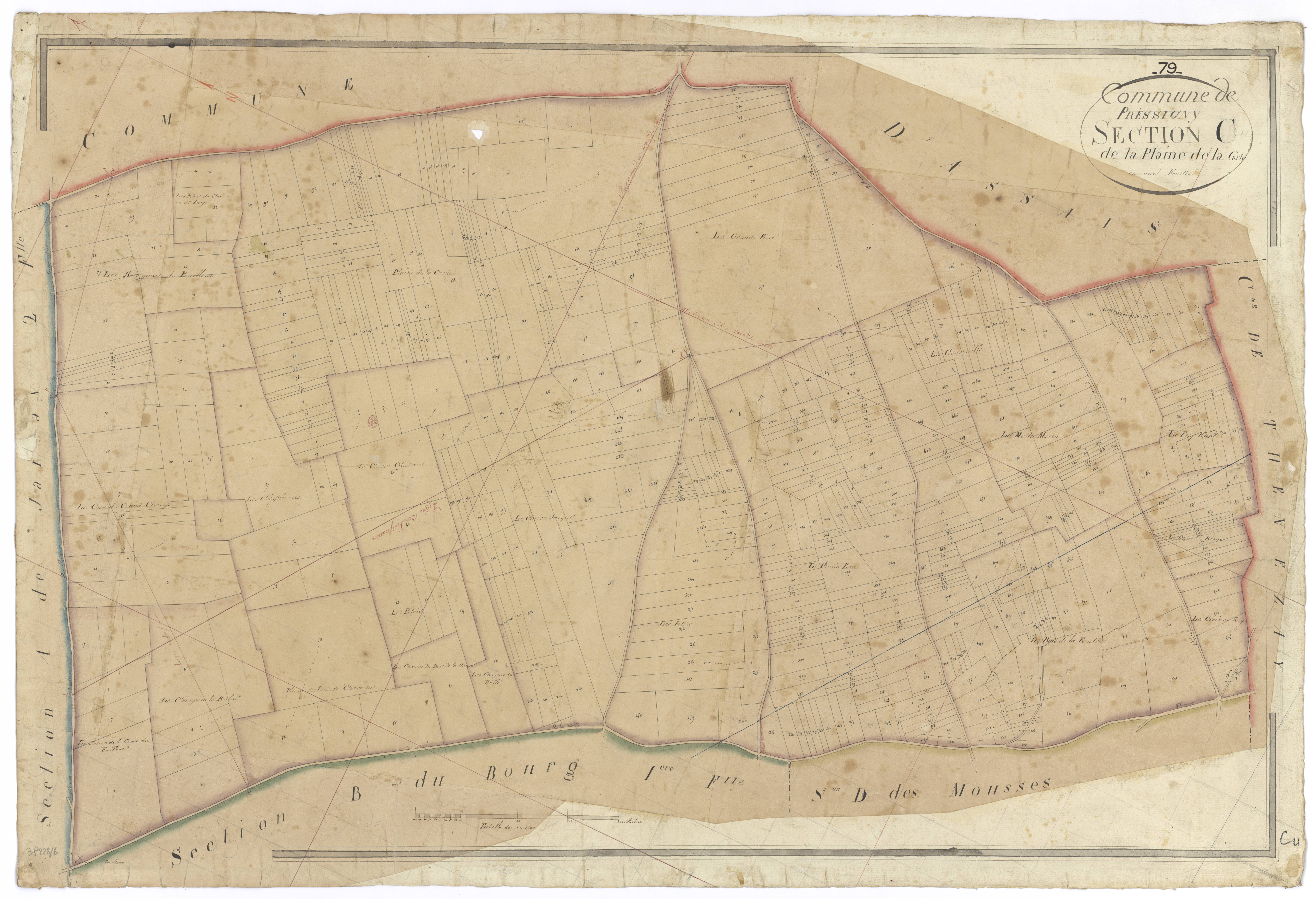 Pressigny - FRAD079_CADASTRE_NAPOLEONIEN Section C dite de la Plaine de la Carte