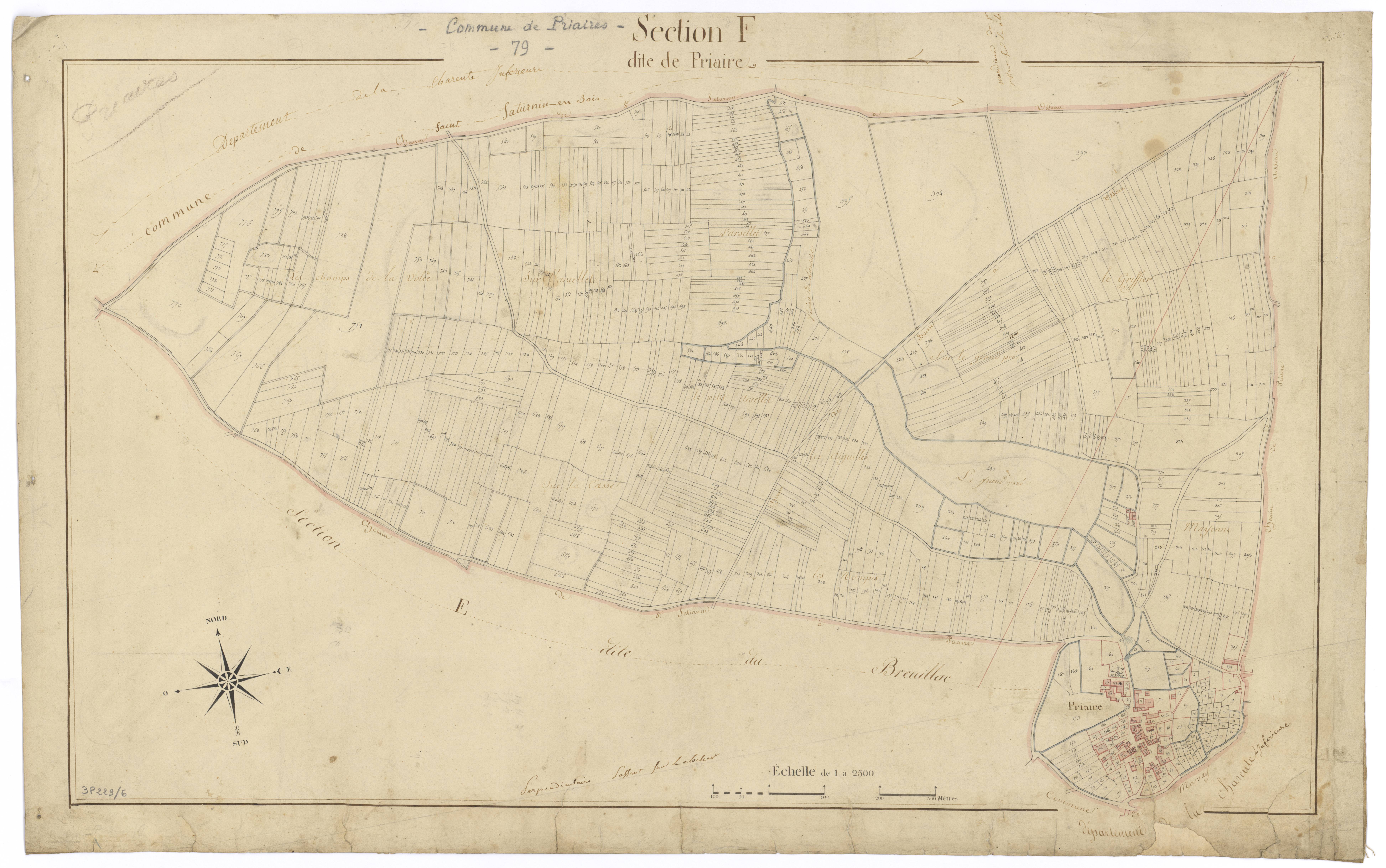 Priaires - FRAD079_CADASTRE_NAPOLEONIEN Section F dite de Priaire 
