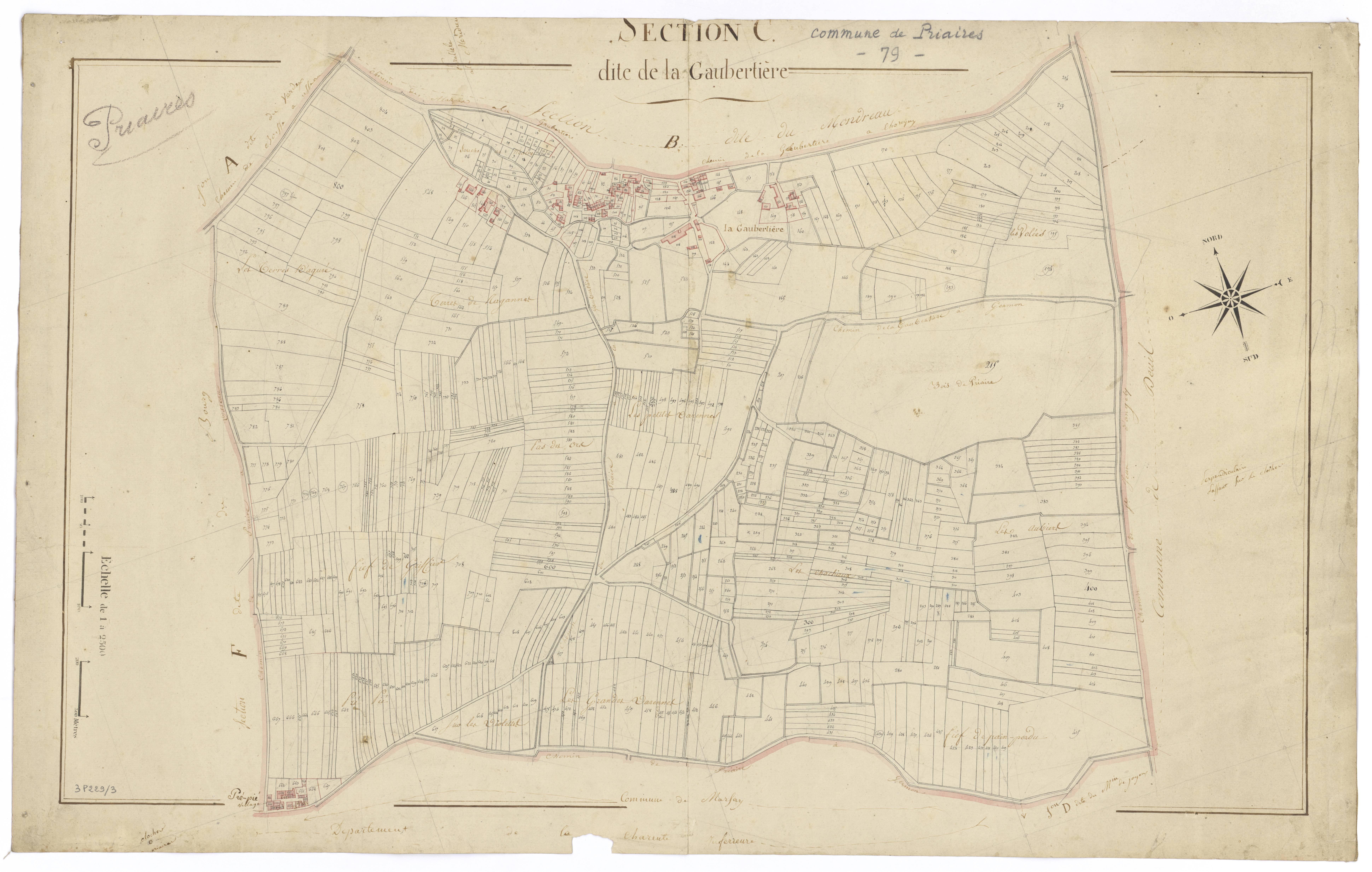 Priaires - FRAD079_CADASTRE_NAPOLEONIEN Section C dite de la Gaubertière 