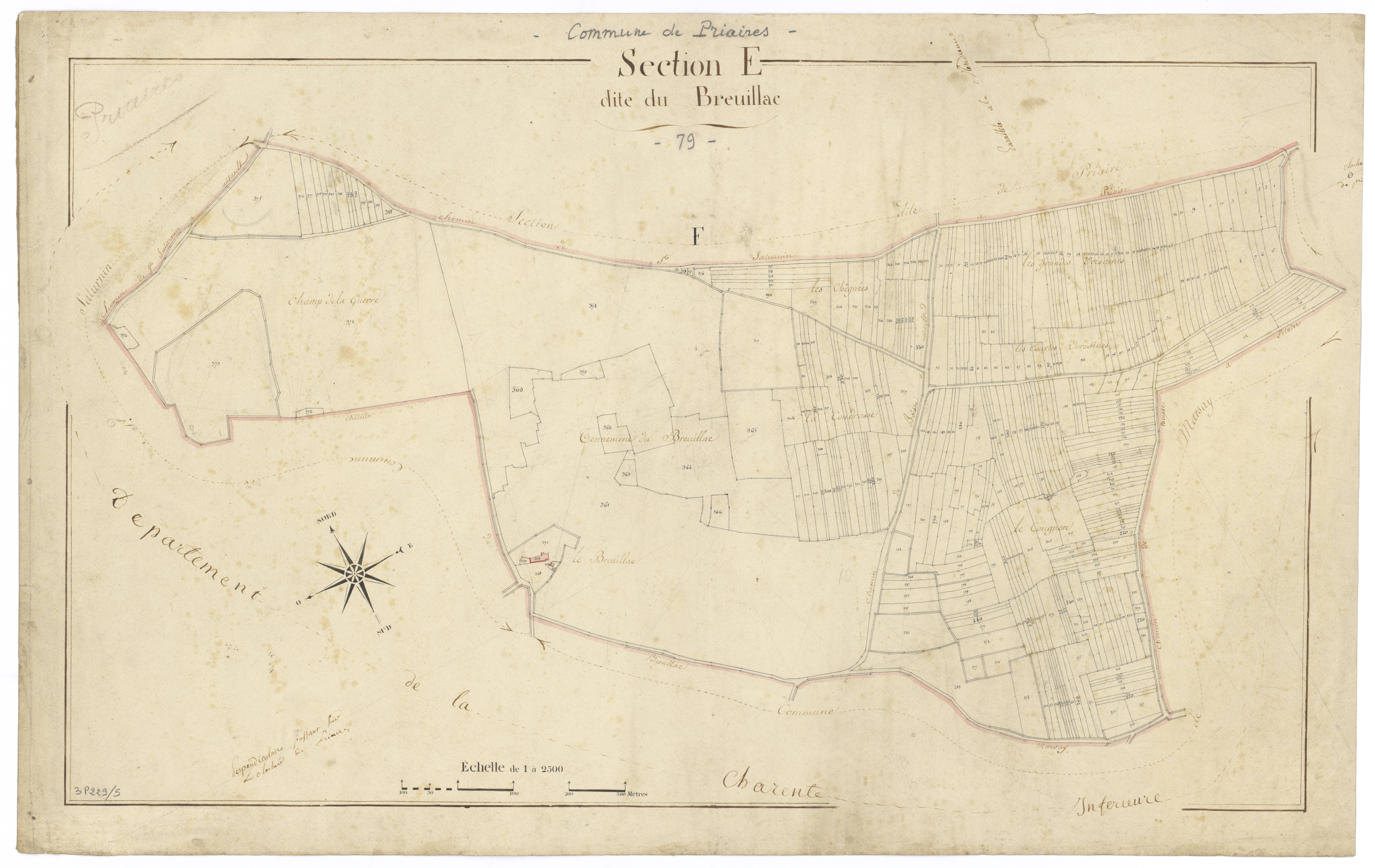 Priaires - FRAD079_CADASTRE_NAPOLEONIEN Section E dite du Breuillac 