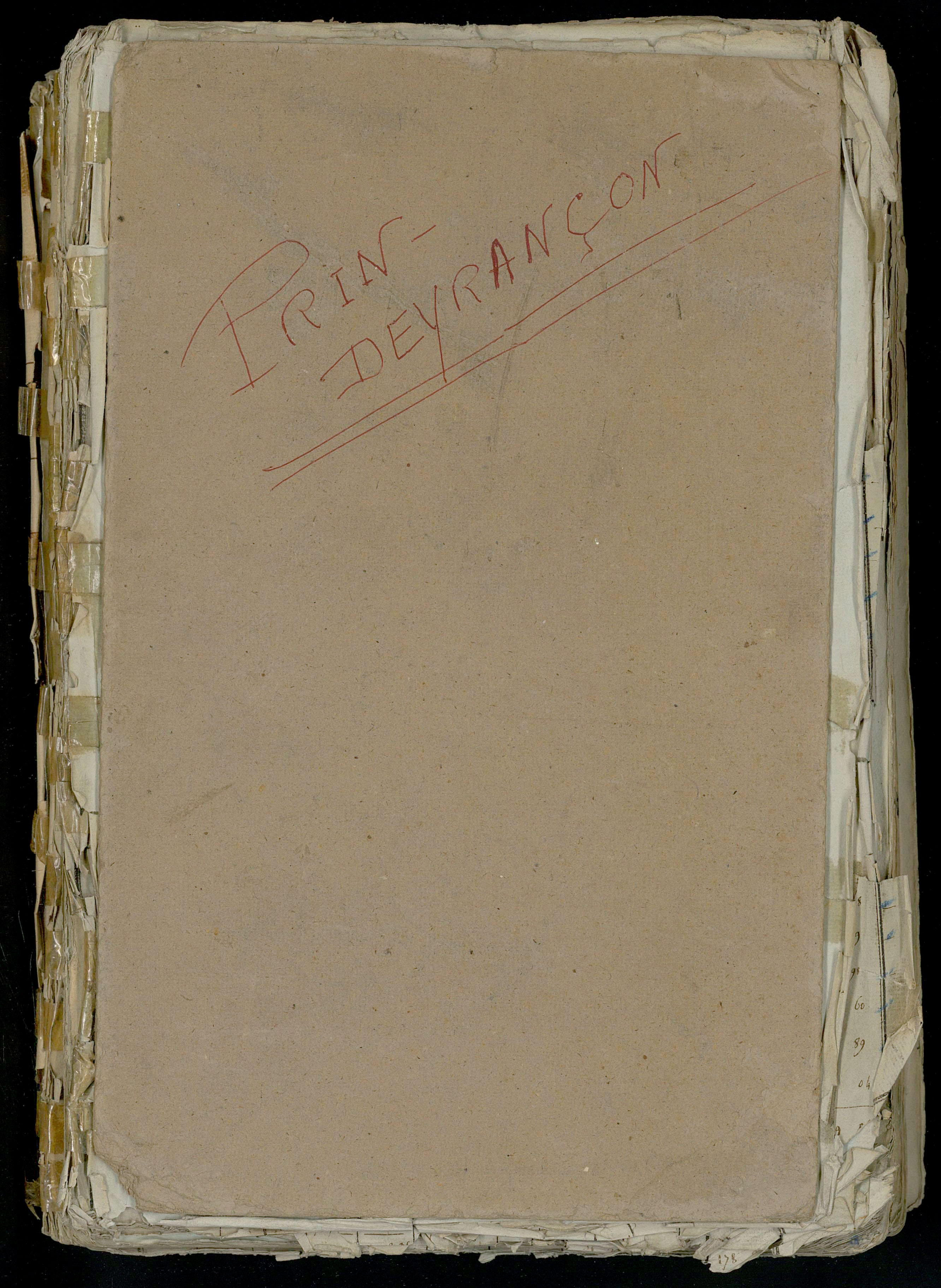 Prin-Deyrançon - FRAD079_CADASTRE_NAPOLEONIEN_MATRICES État de section et relevé des numéros de même nature de propriété 