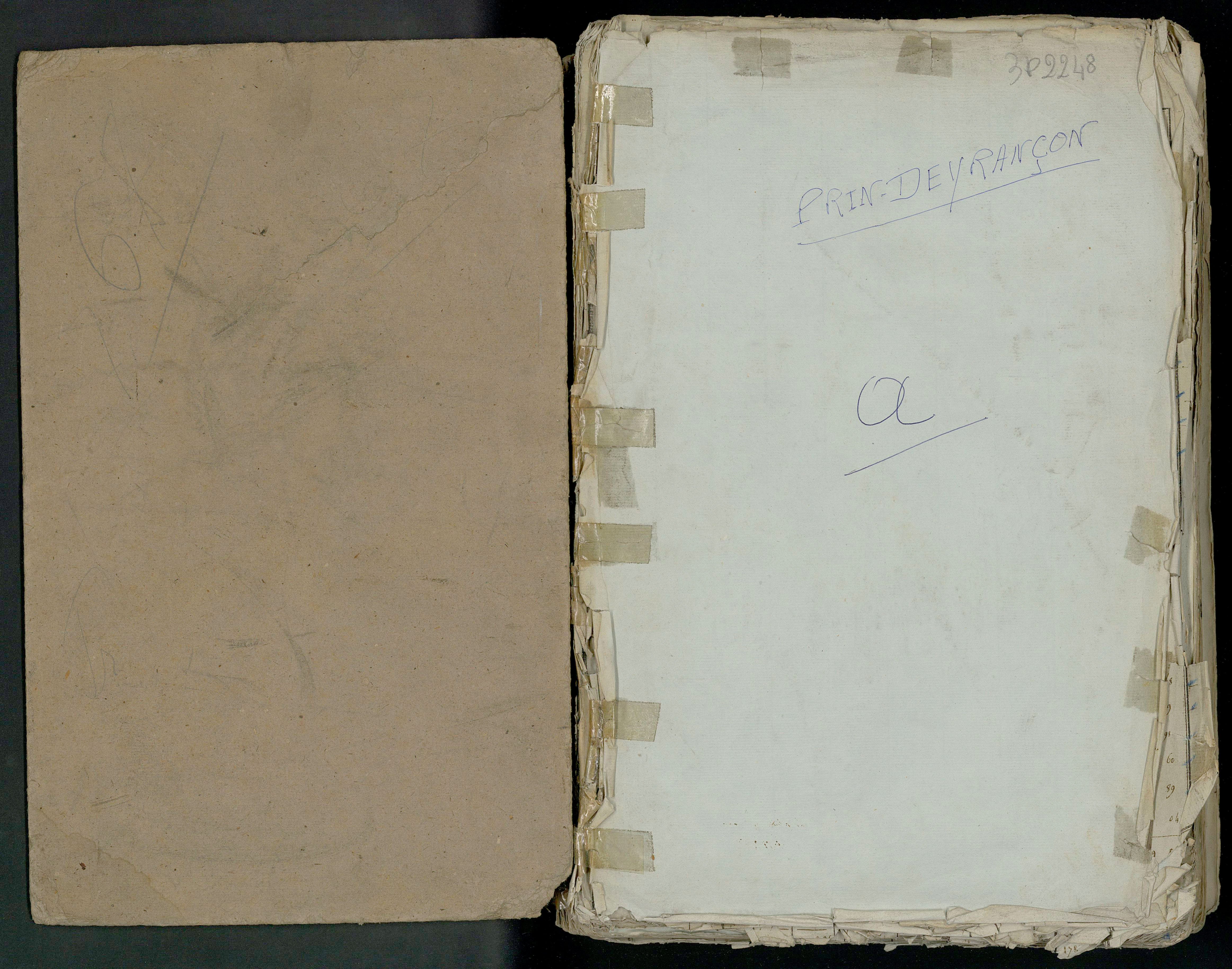 Prin-Deyrançon - FRAD079_CADASTRE_NAPOLEONIEN_MATRICES État de section et relevé des numéros de même nature de propriété 