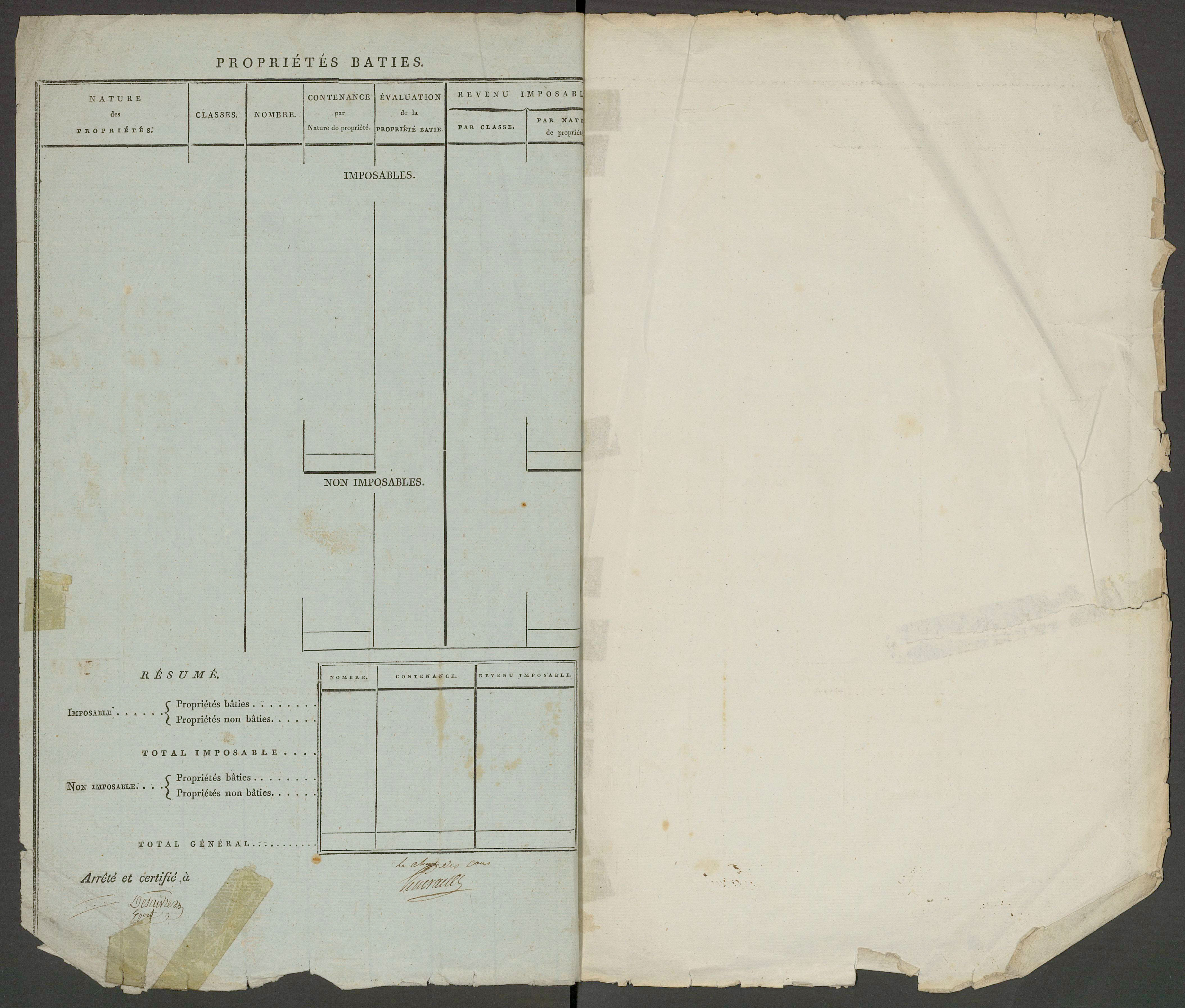 Prin-Deyrançon - FRAD079_CADASTRE_NAPOLEONIEN_MATRICES État de section et relevé des numéros de même nature de propriété 