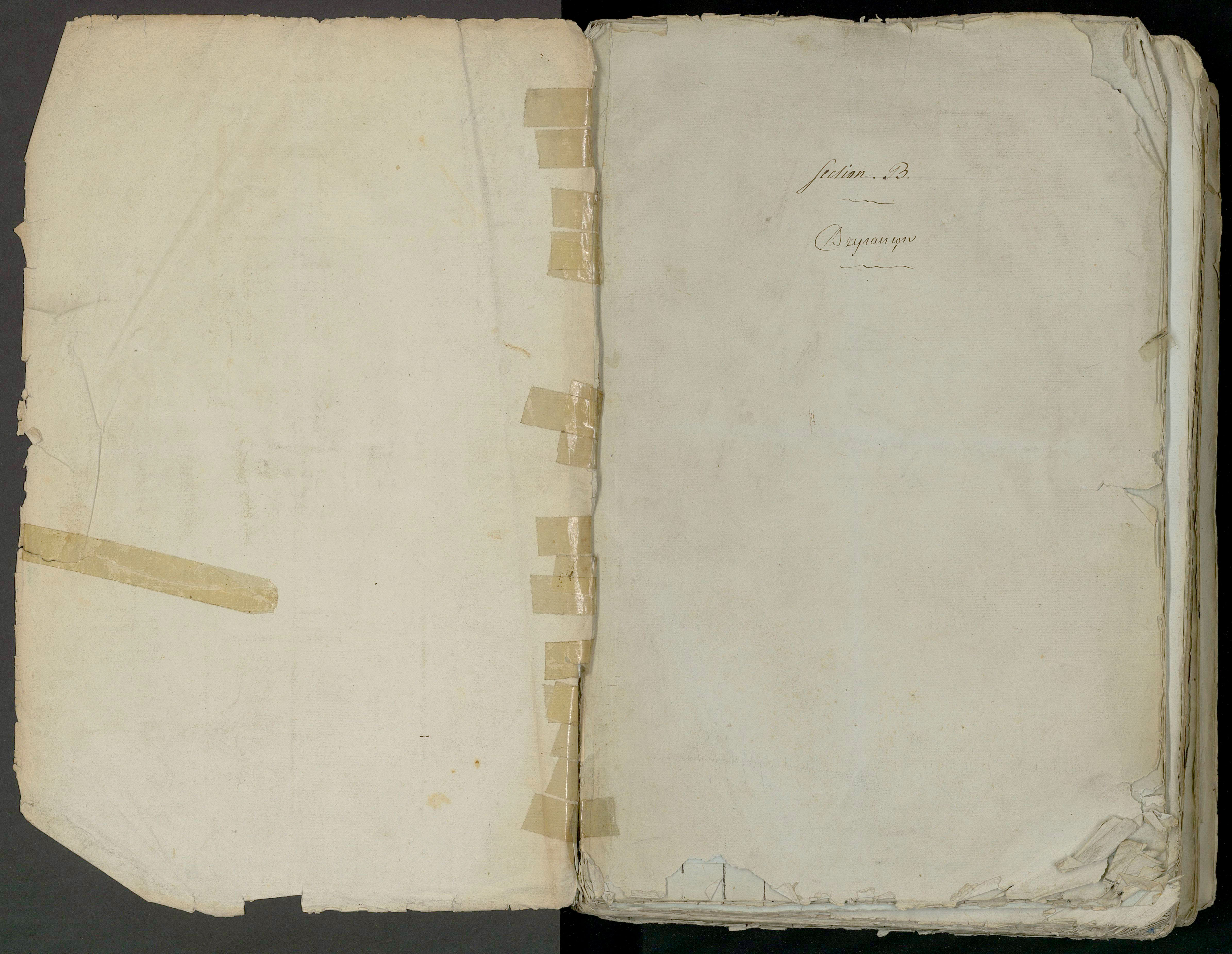 Prin-Deyrançon - FRAD079_CADASTRE_NAPOLEONIEN_MATRICES État de section et relevé des numéros de même nature de propriété 