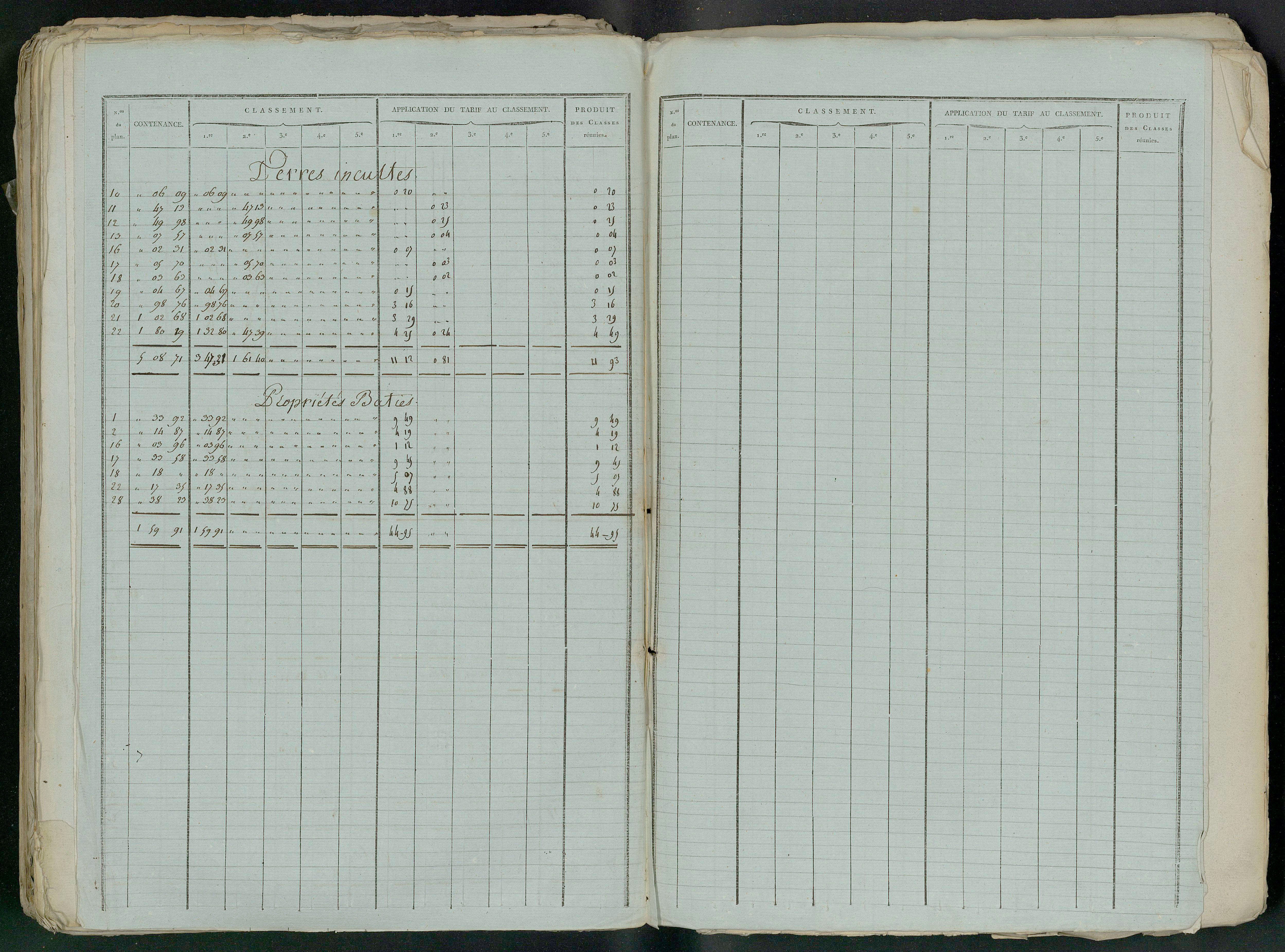 Prin-Deyrançon - FRAD079_CADASTRE_NAPOLEONIEN_MATRICES État de section et relevé des numéros de même nature de propriété 