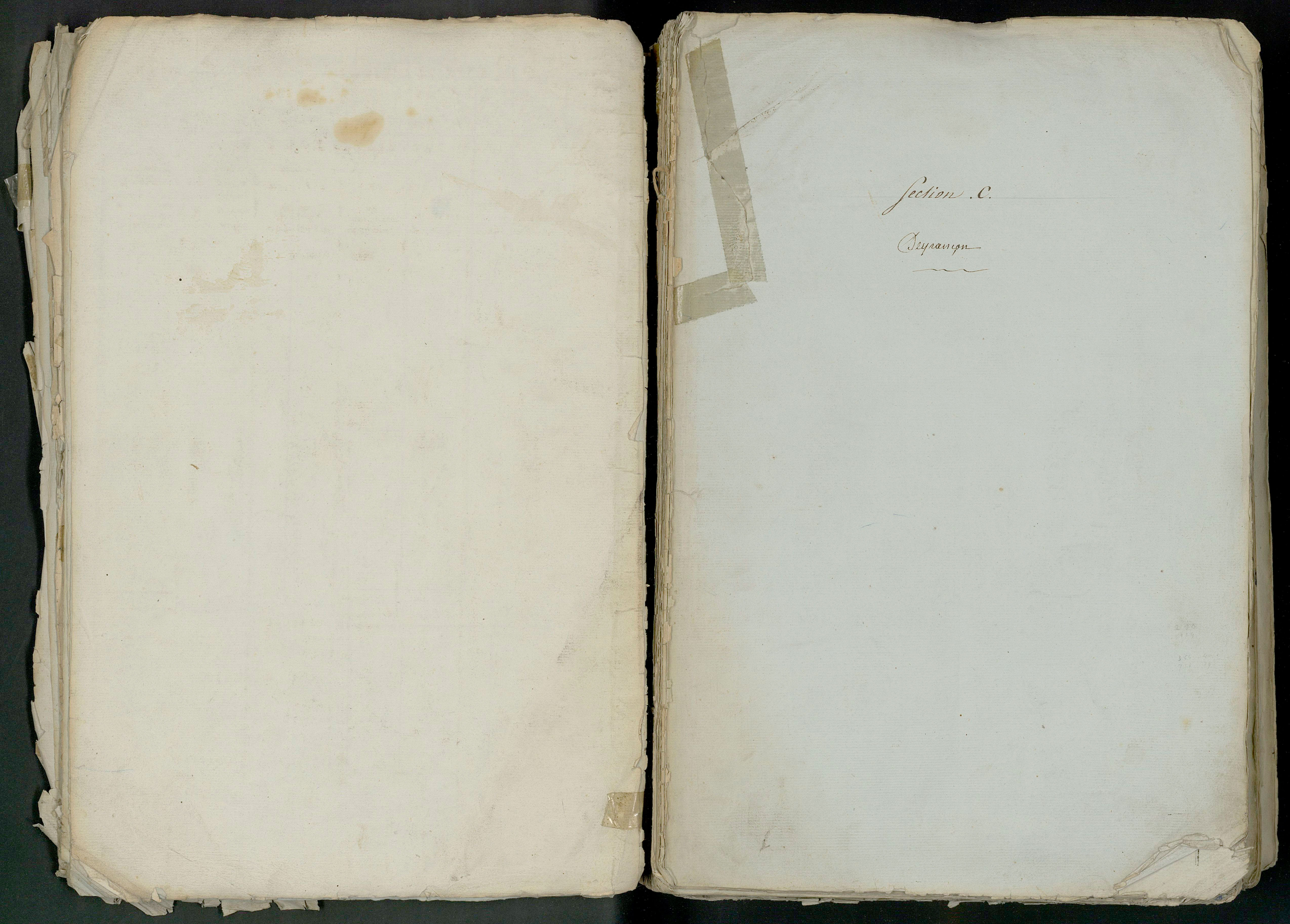Prin-Deyrançon - FRAD079_CADASTRE_NAPOLEONIEN_MATRICES État de section et relevé des numéros de même nature de propriété 