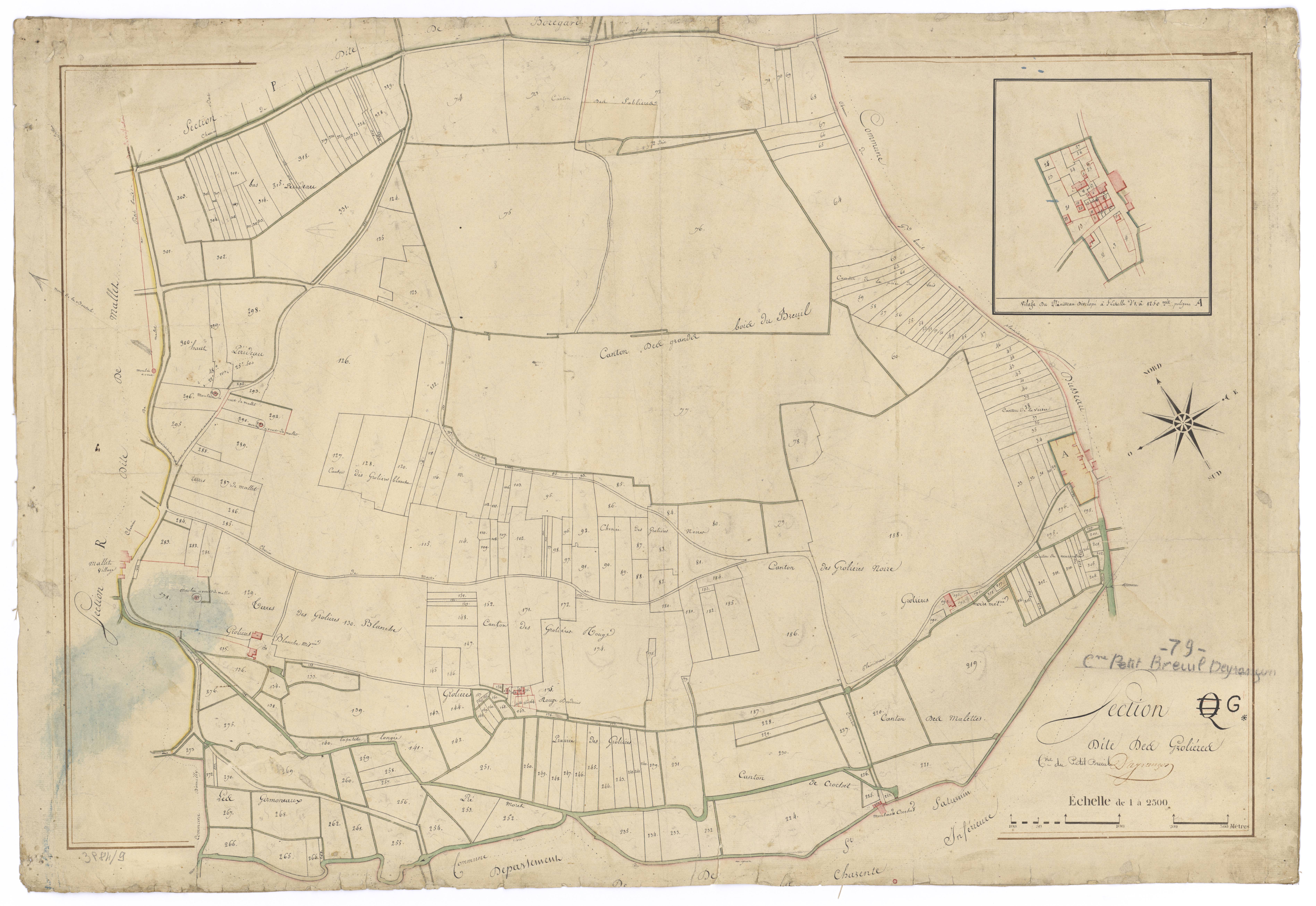Prin-Deyrançon - FRAD079_CADASTRE_NAPOLEONIEN Section G dite des Grolières 