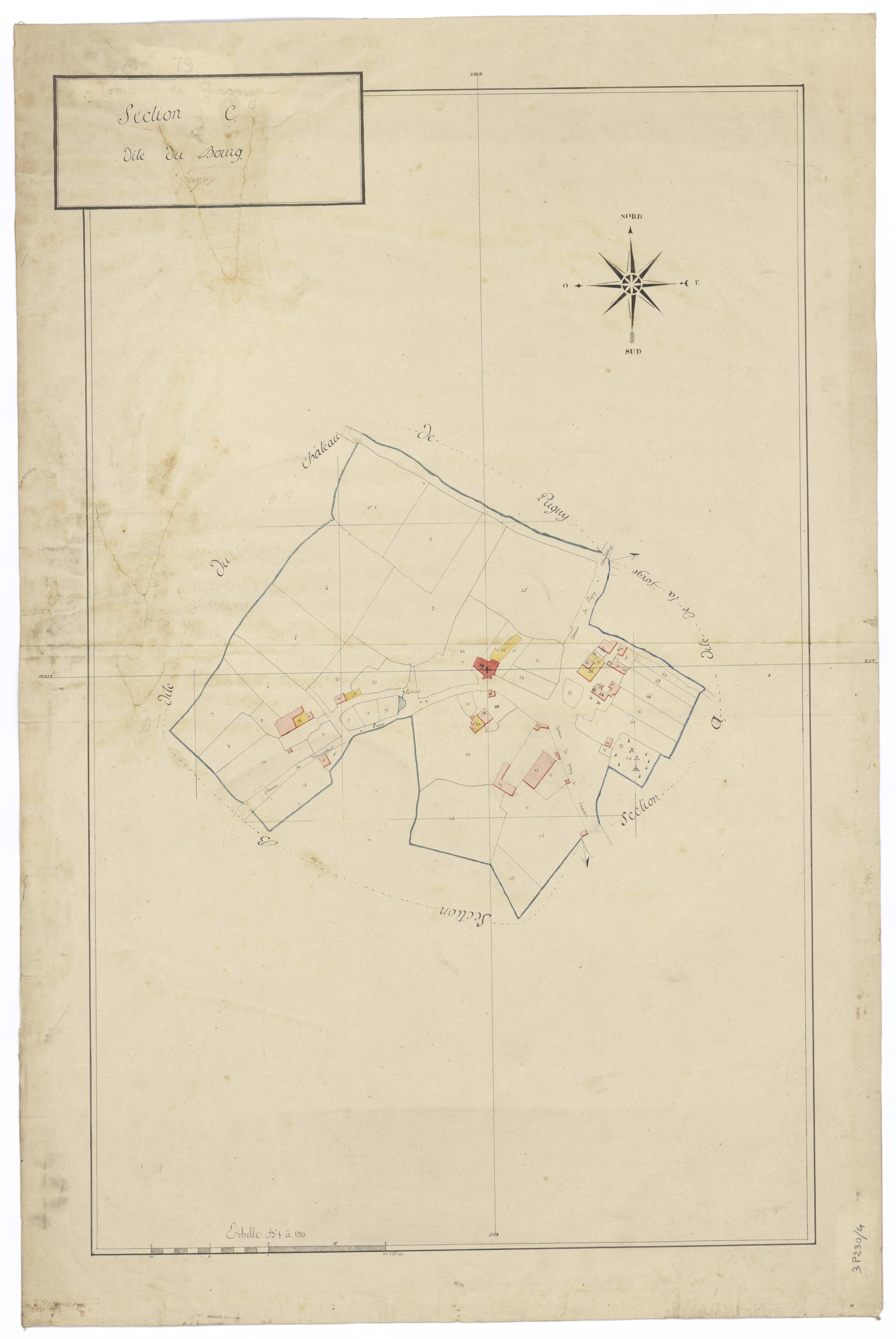 Pugny - FRAD079_CADASTRE_NAPOLEONIEN Section C dite du Bourg 