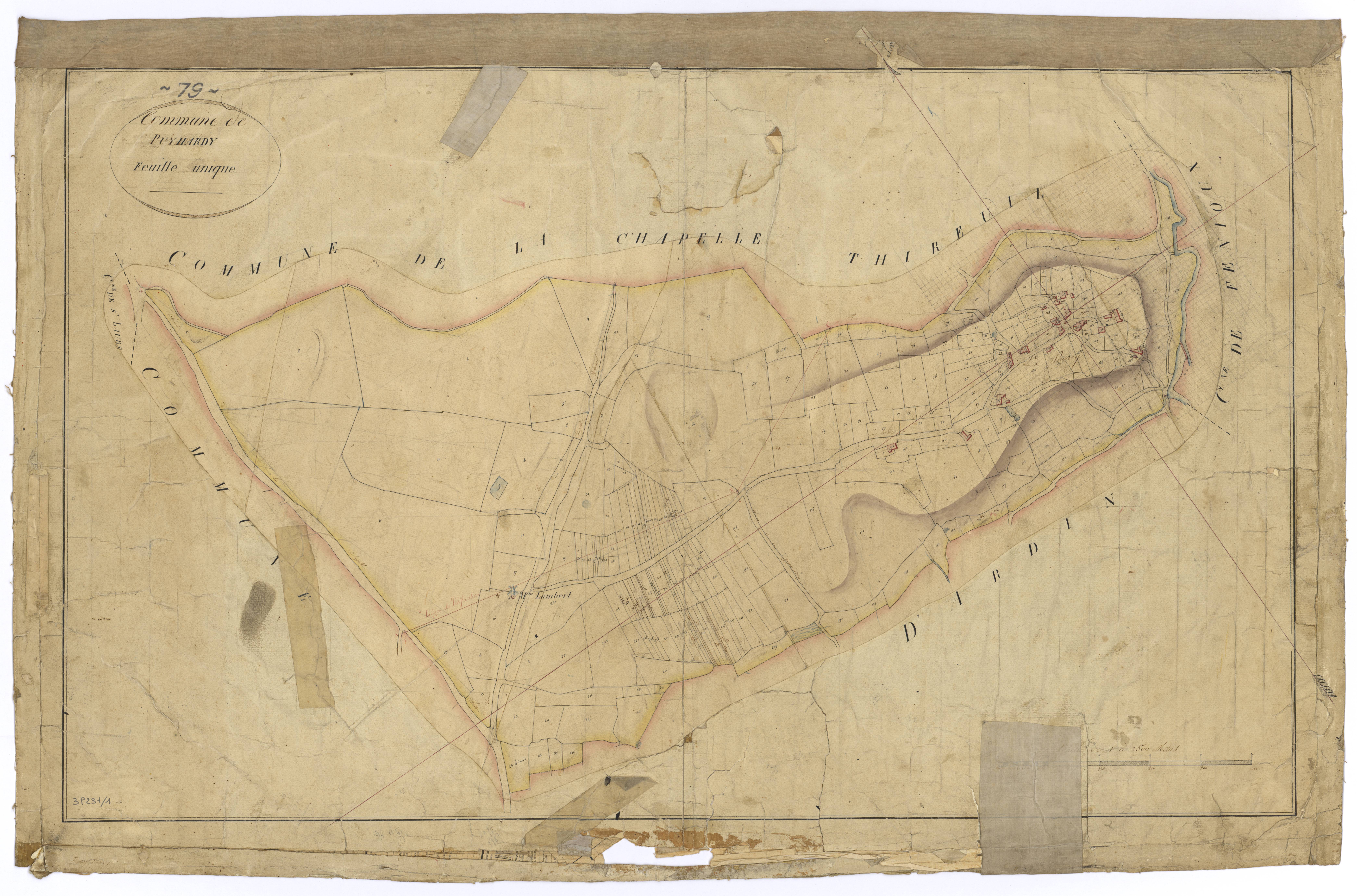 Puihardy - FRAD079_CADASTRE_NAPOLEONIEN Feuille unique 