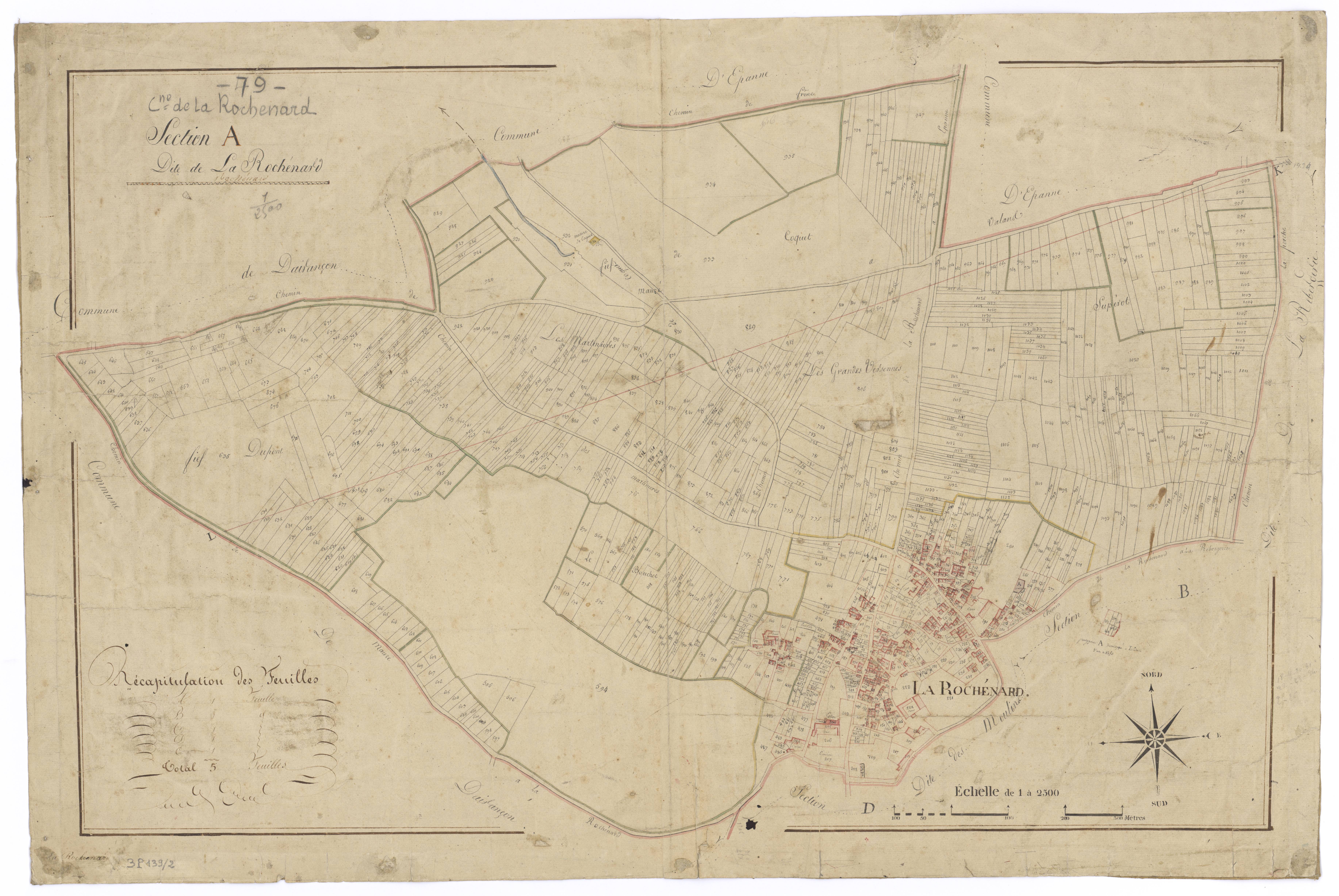 La Rochénard - FRAD079_CADASTRE_NAPOLEONIEN Section A dite de la Rochénard 